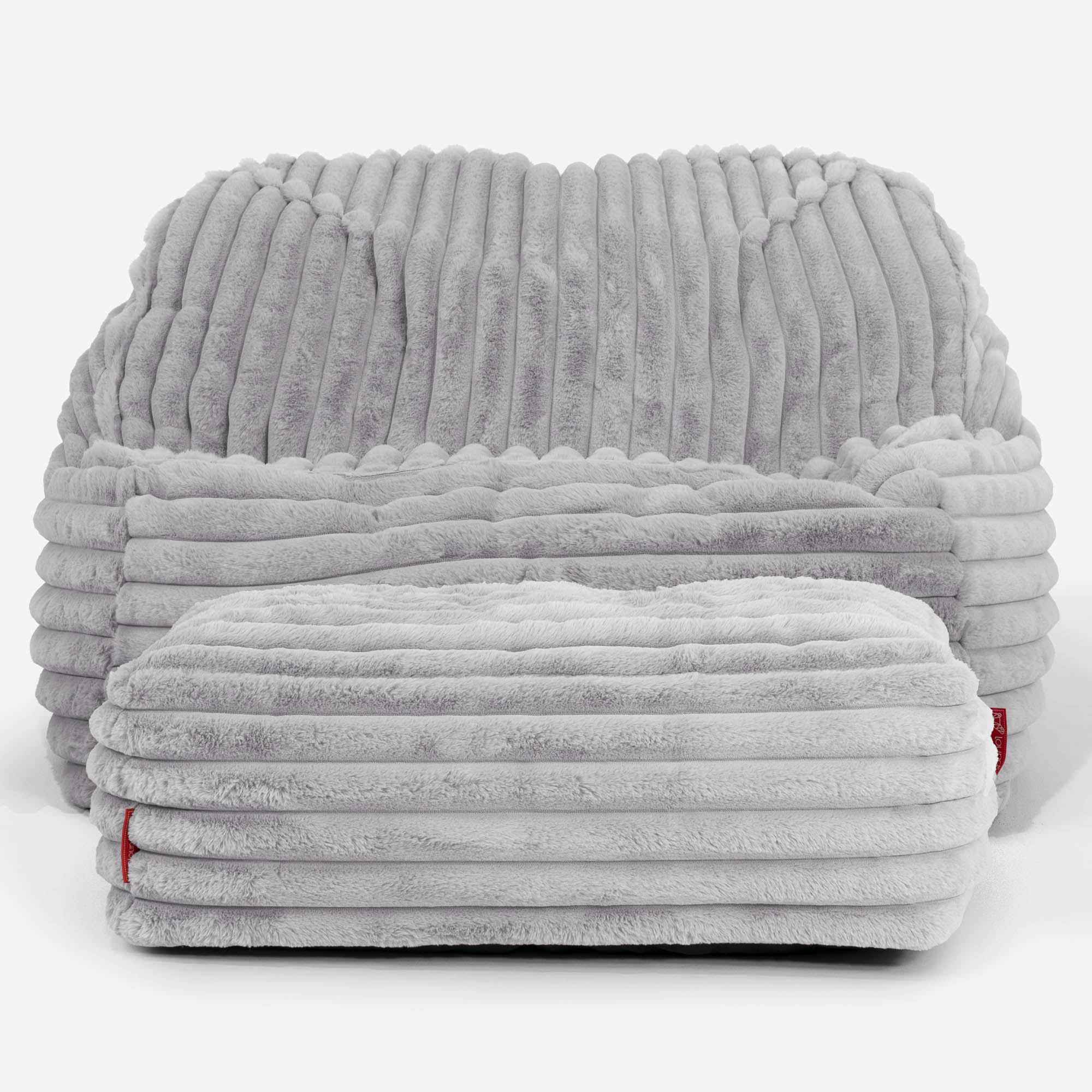 Der Slouchy Sitzsack Sessel - Ultra Plüsch Cord Grau - Image 3