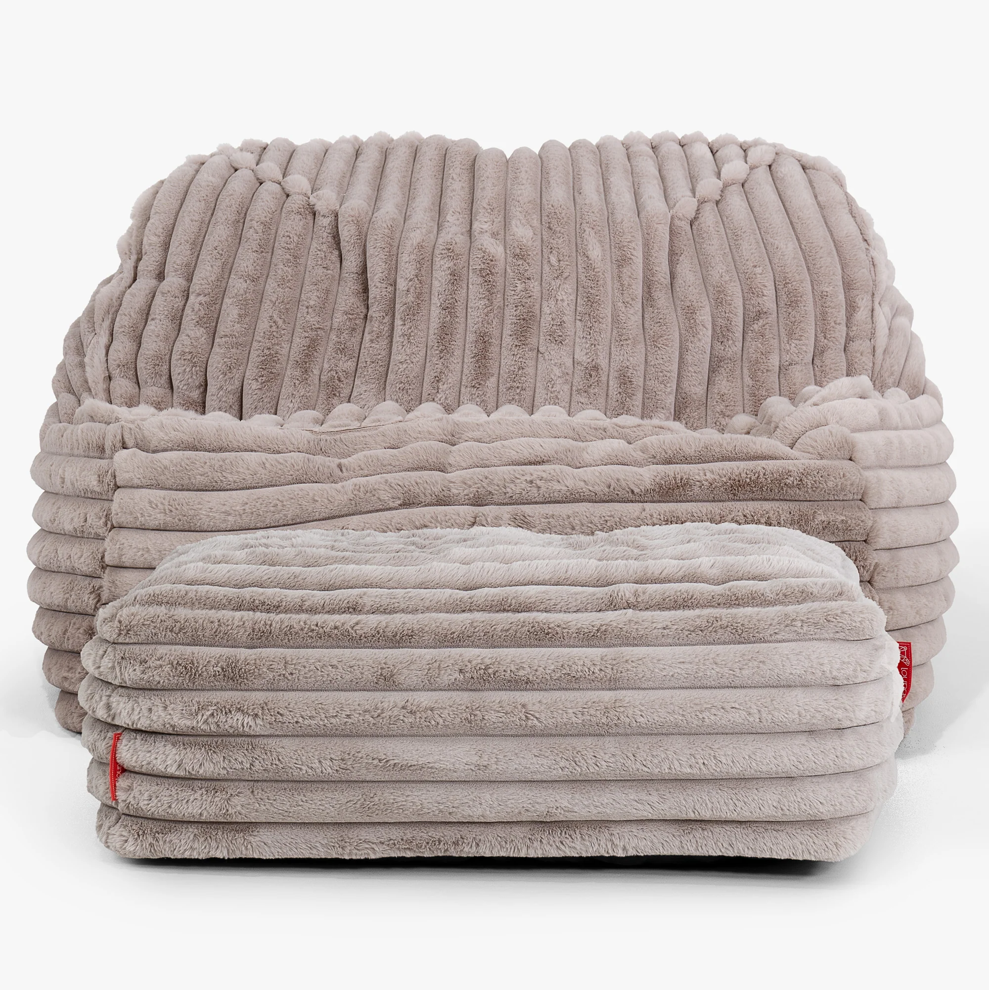 Der Slouchy Sitzsack Sessel - Ultra Plüsch Cord Nerzfarben - Image 3