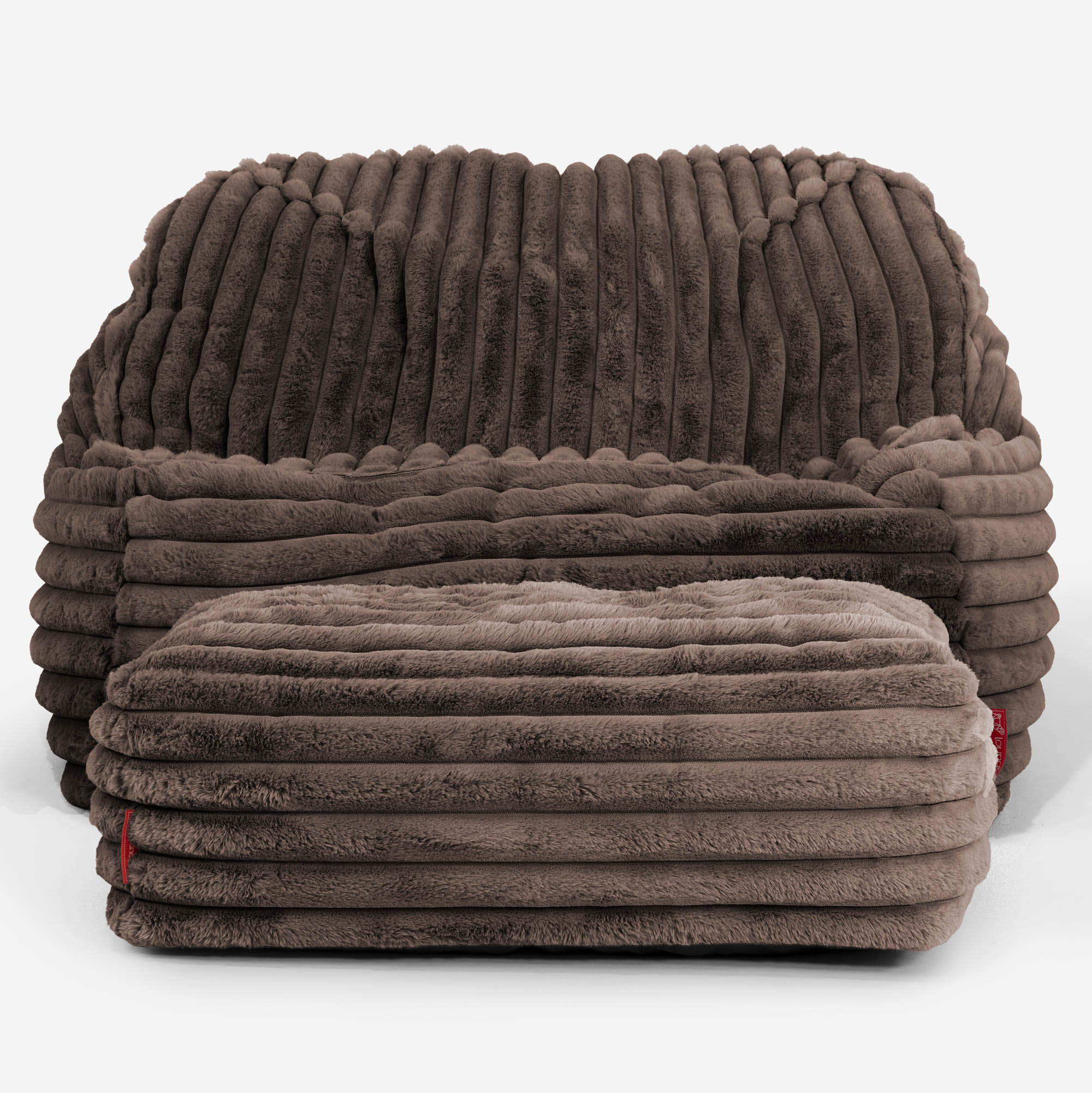 Der Slouchy Sitzsack Sessel - Ultra Plüsch Cord Nussbraun - Image 3