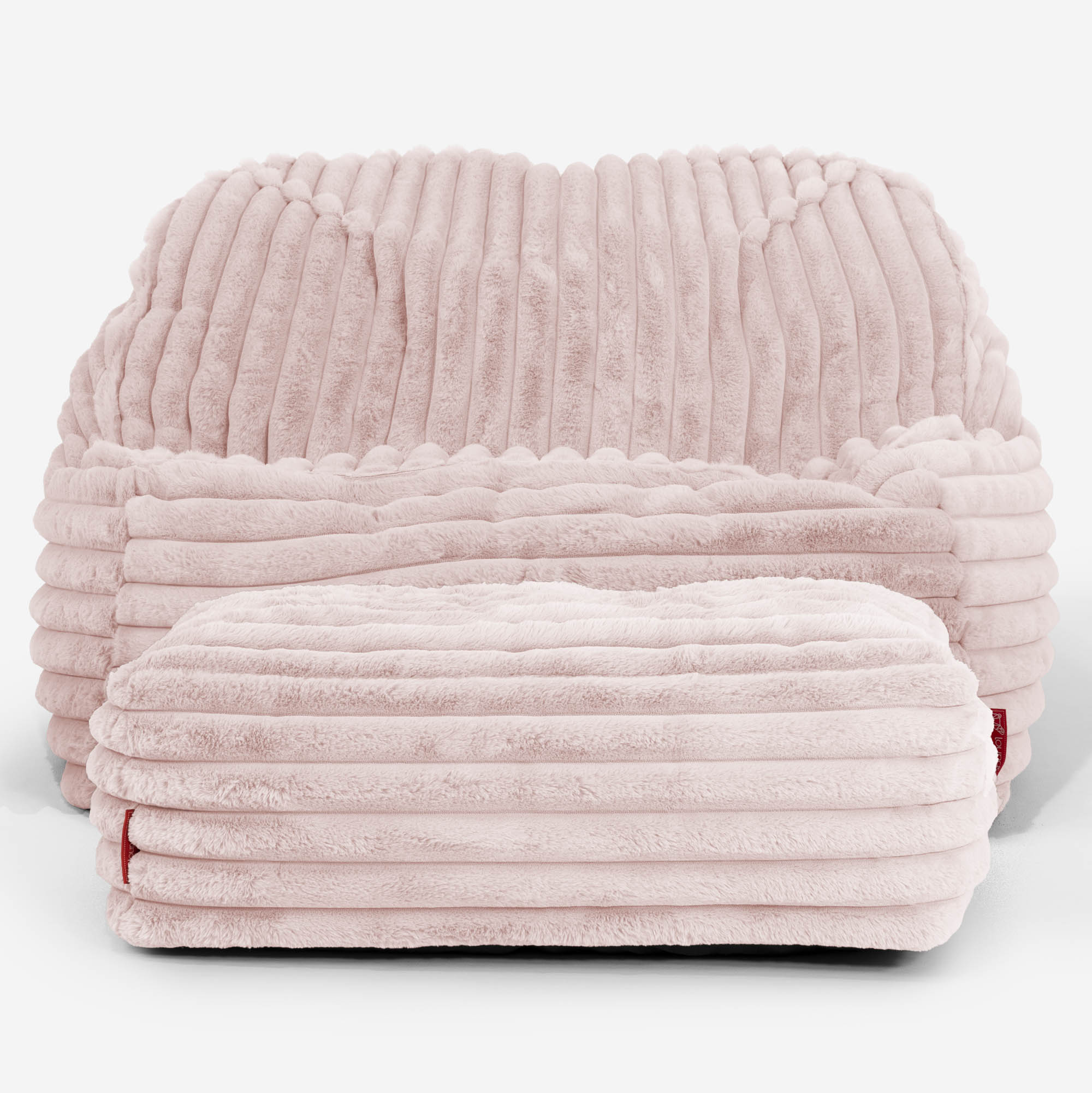 Der Slouchy Sitzsack Sessel - Ultra Plüsch Cord Pastellrosa - Image 3