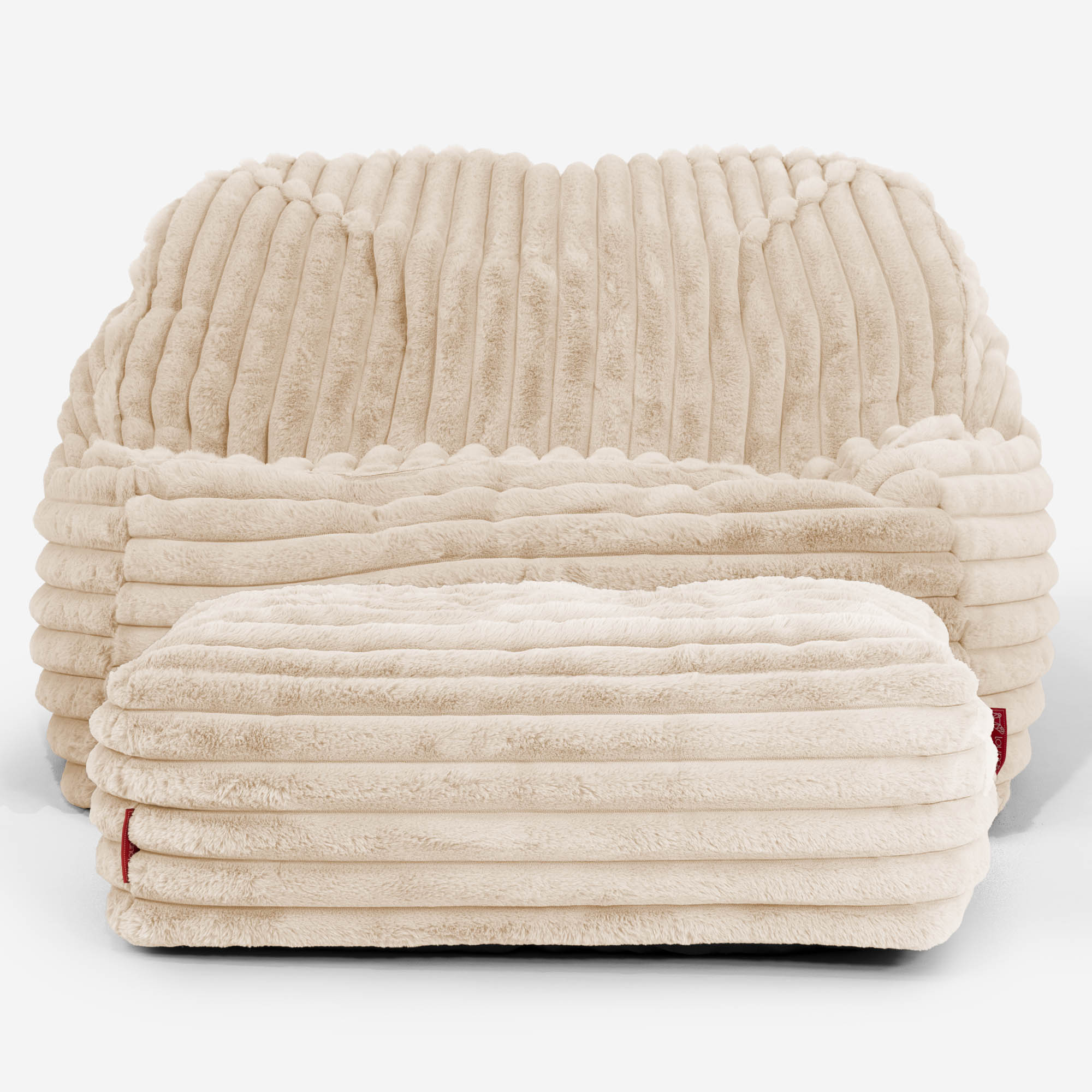 Der Slouchy Sitzsack Sessel - Ultra Plüsch Cord Pfirsich - Image 3