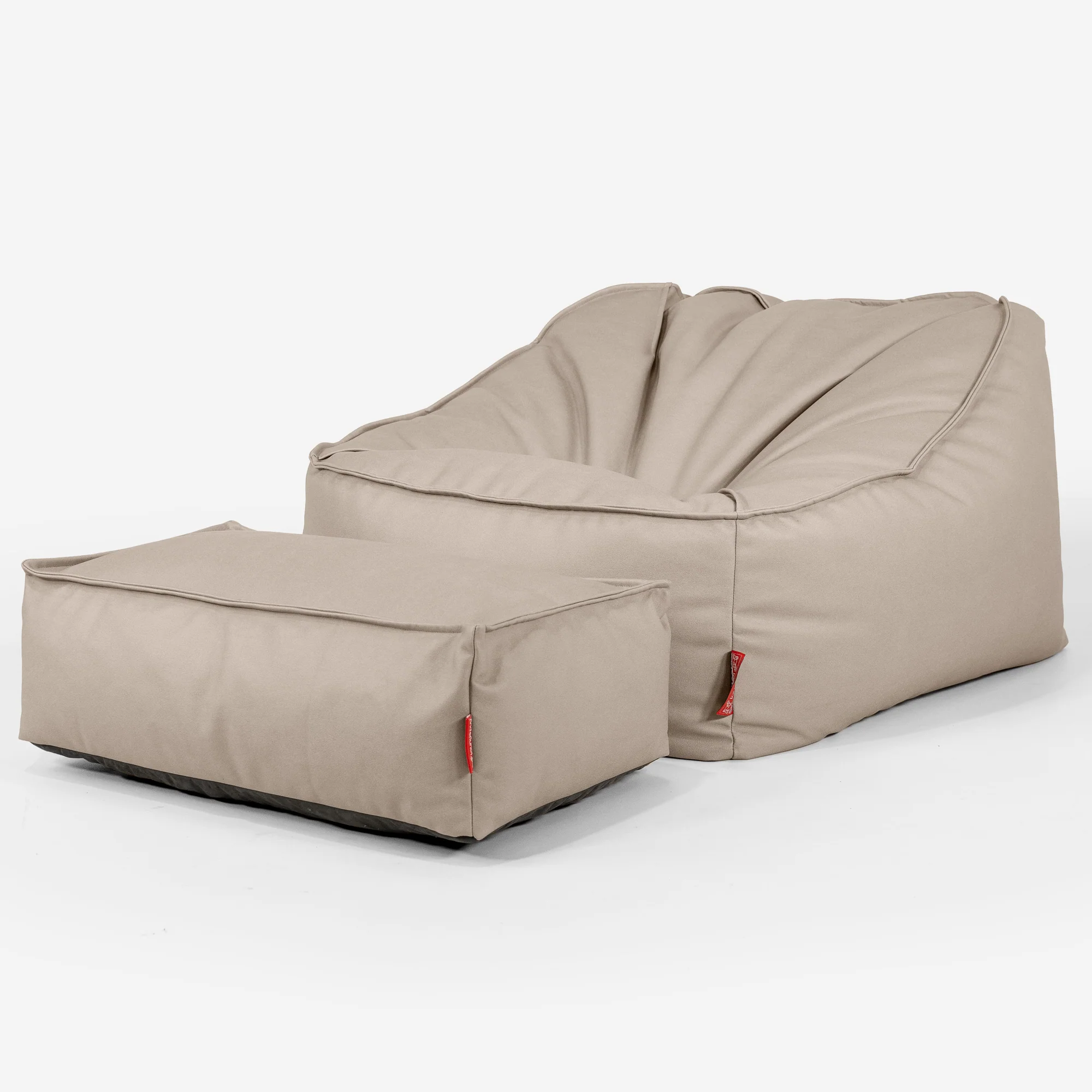 Der Slouchy Sitzsack Sessel - Veganes Leder Elfenbein - Image 3