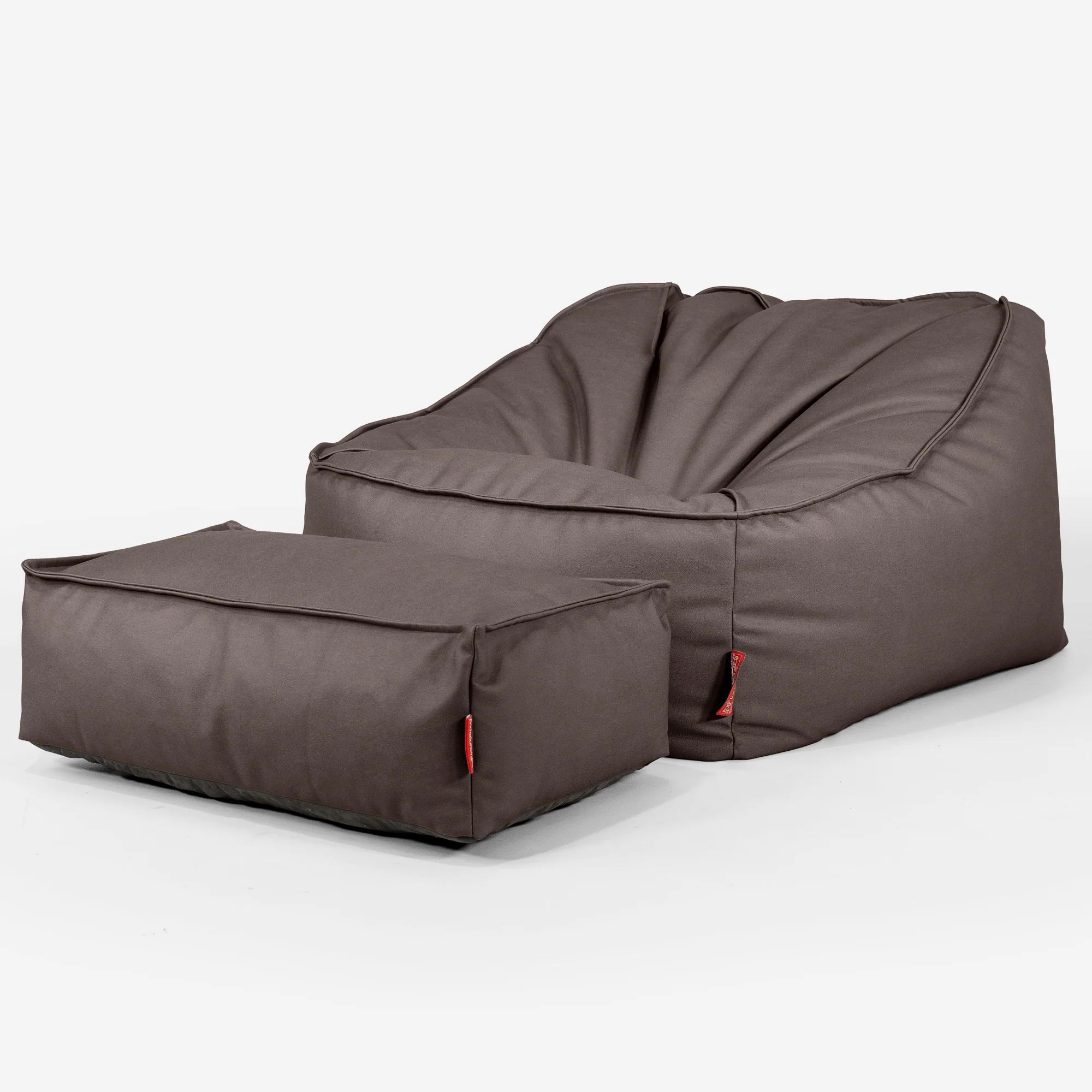 Der Slouchy Sitzsack Sessel - Veganes Leder Schoko - Image 3