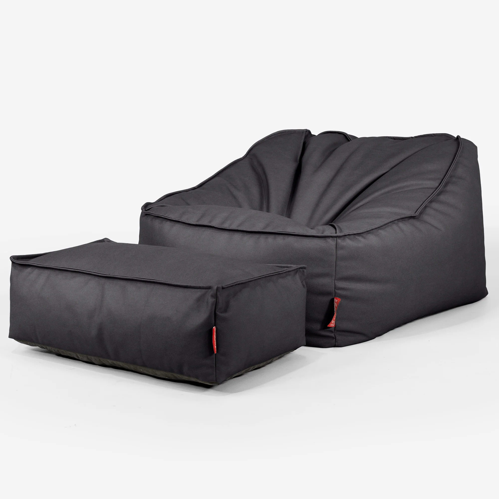 Der Slouchy Sitzsack Sessel - Veganes Leder Schwarz - Image 3