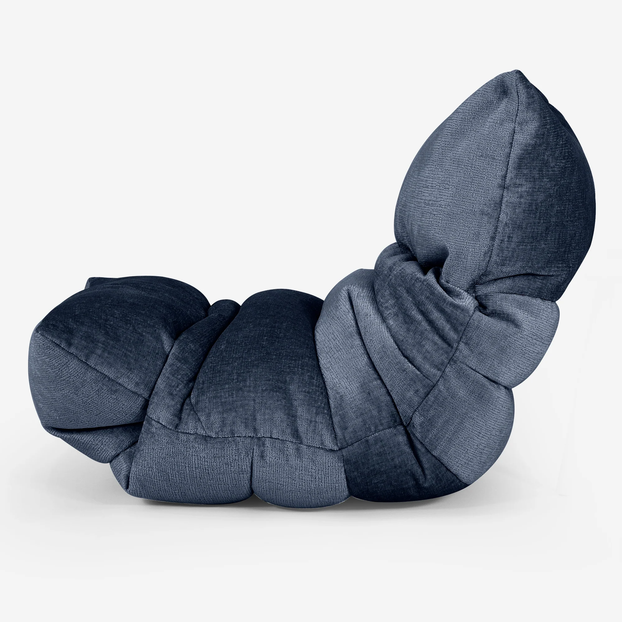 Eva Lounge Sitzsack - Chenille Marineblau - Image 2