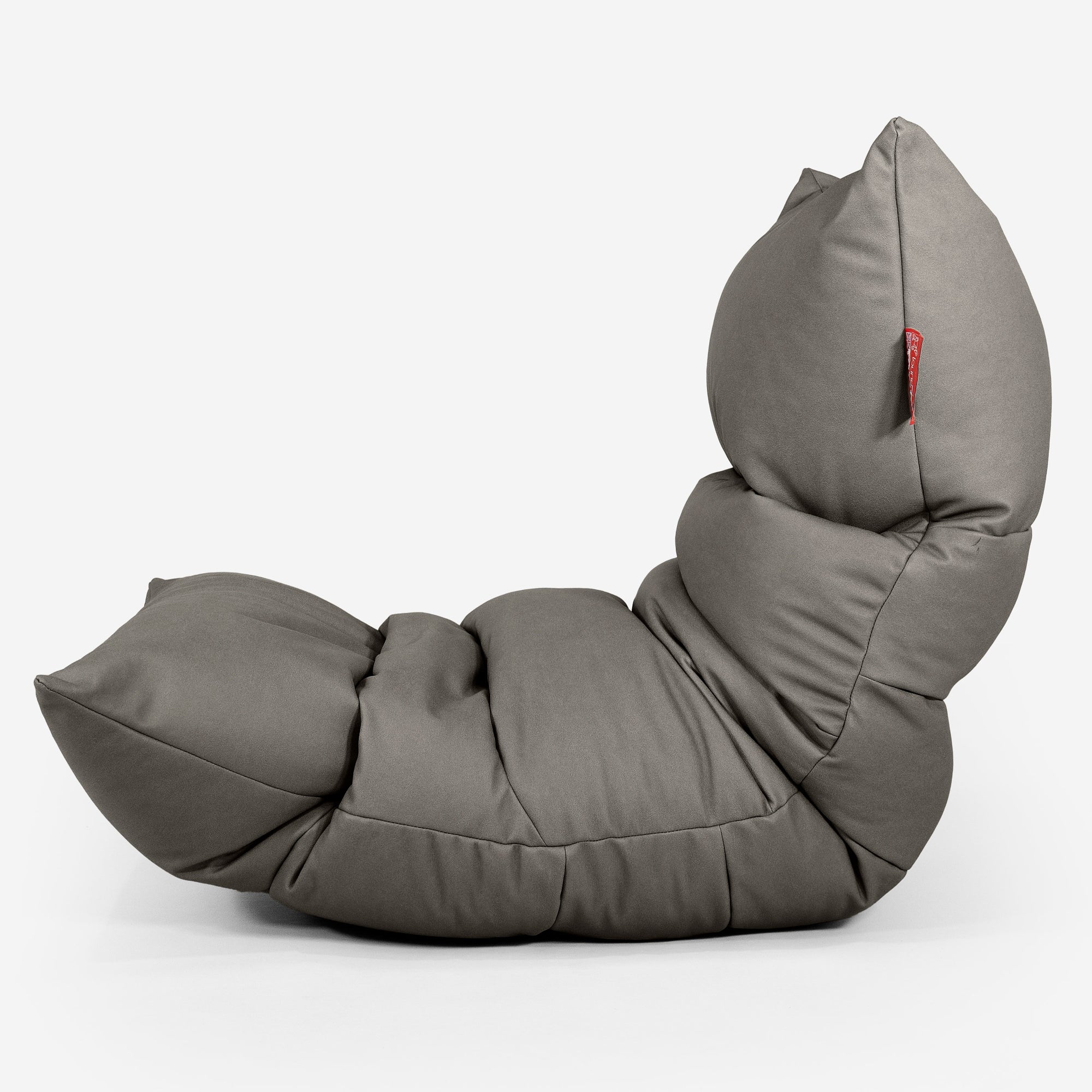 Eva Lounge Sitzsack - Veganes Leder Grau - Image 2