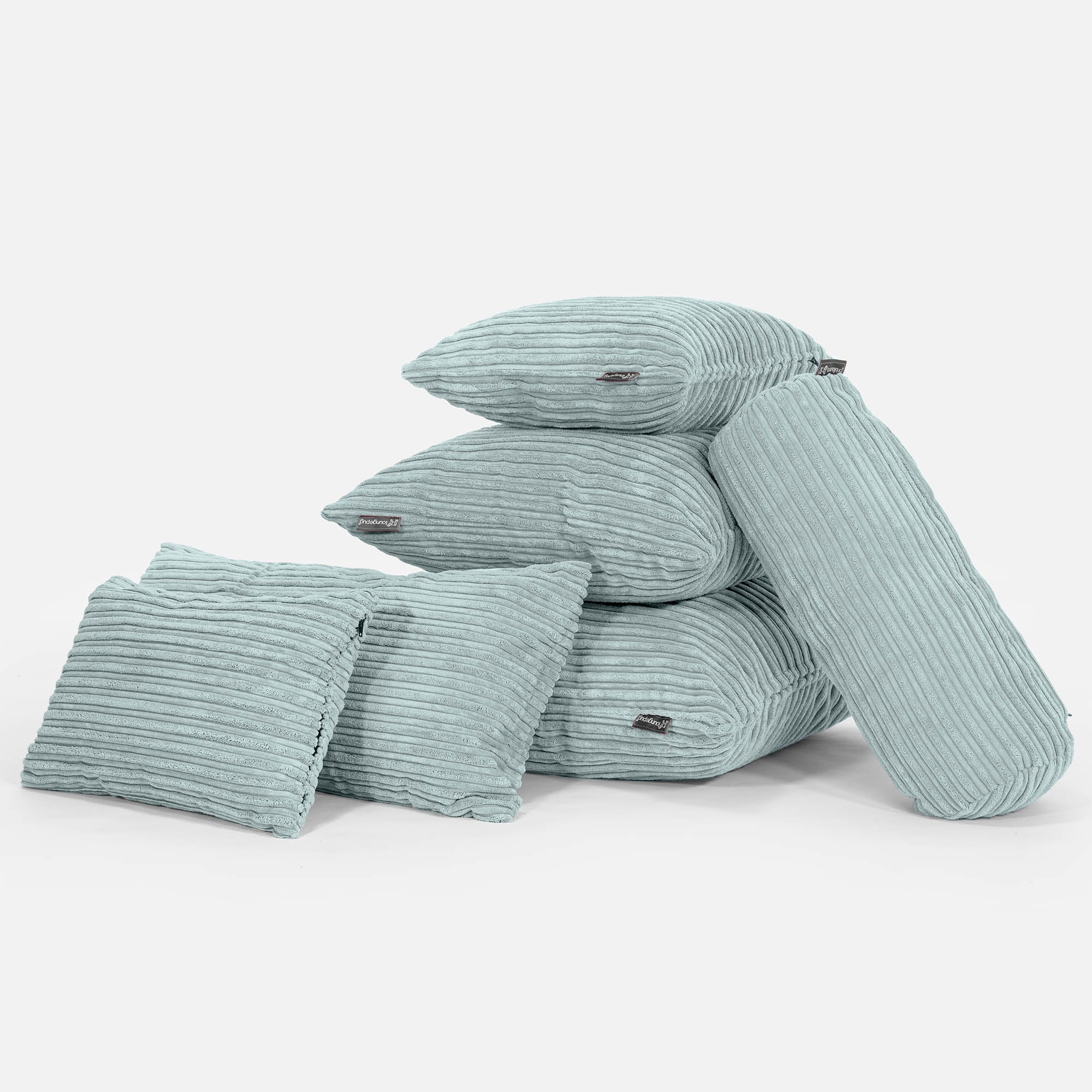 Extra Große Dekokissen / Sofa Kissenbezug 70 x 70cm - Cord Mintgrün - Image 4