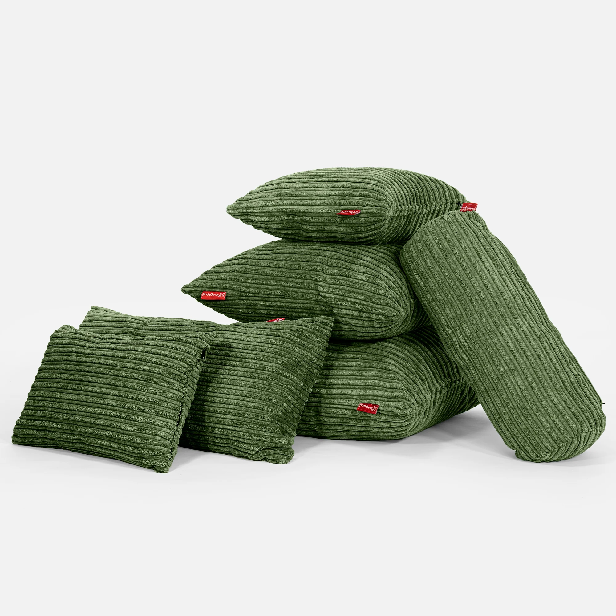 Extra Große Dekokissen / Sofa Kissenbezug 70 x 70cm - Cord Nadelwaldgrün - Image 4