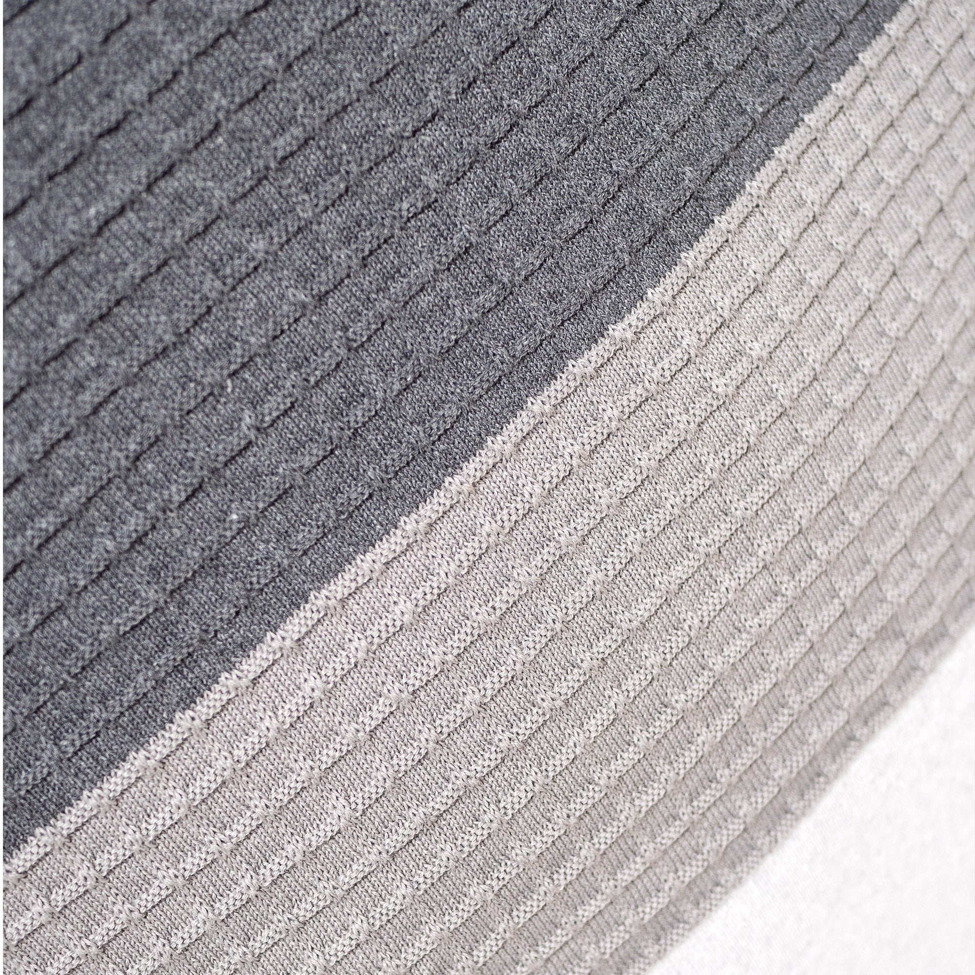 Extra Große Dekokissen / Sofa Kissenbezug 70 x 70cm - Gestrickte Farbblock Grau - Image 3