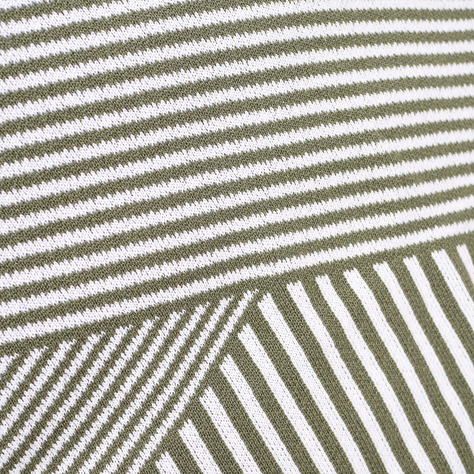 Extra Große Dekokissen / Sofa Kissenbezug 70 x 70cm - Gestrickte Streifen Grün - Image 3