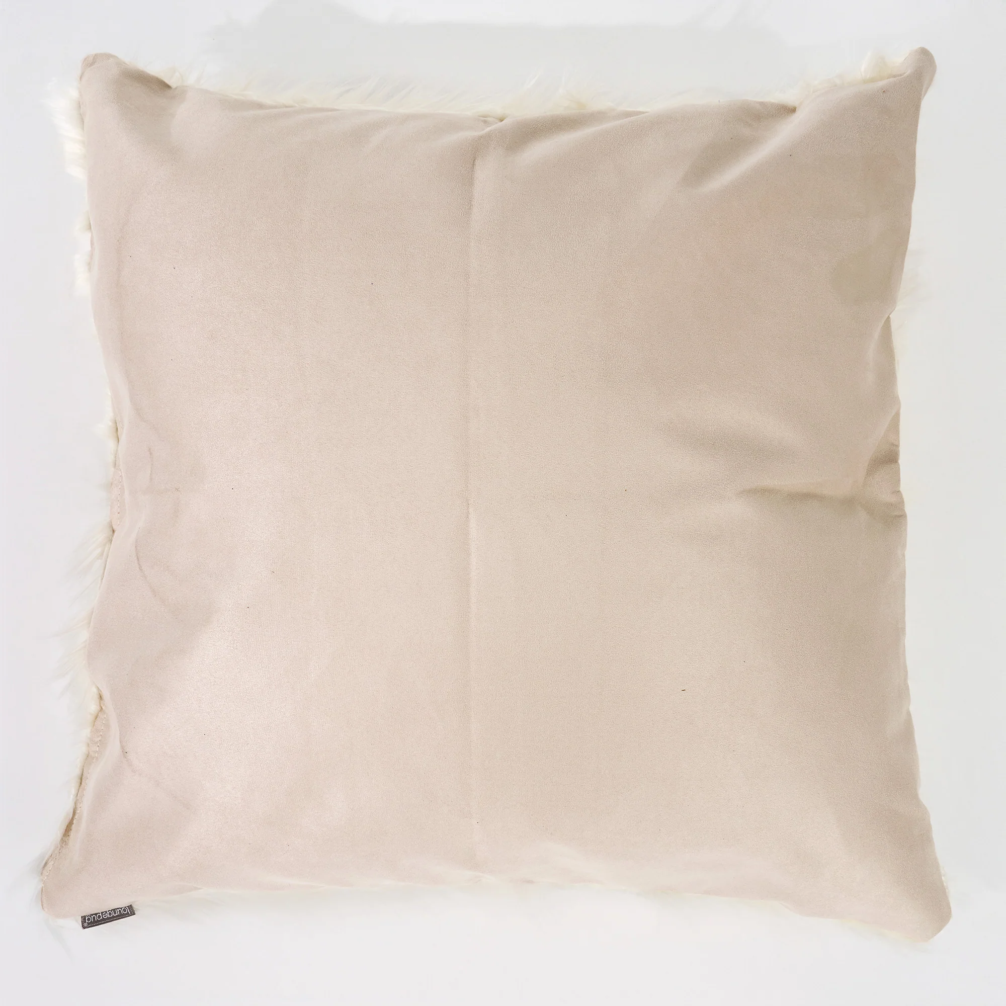 Extra Große Dekokissen / Sofa Kissenbezug 70 x 70cm - Mongolisches Kunstfell Crème - Image 2