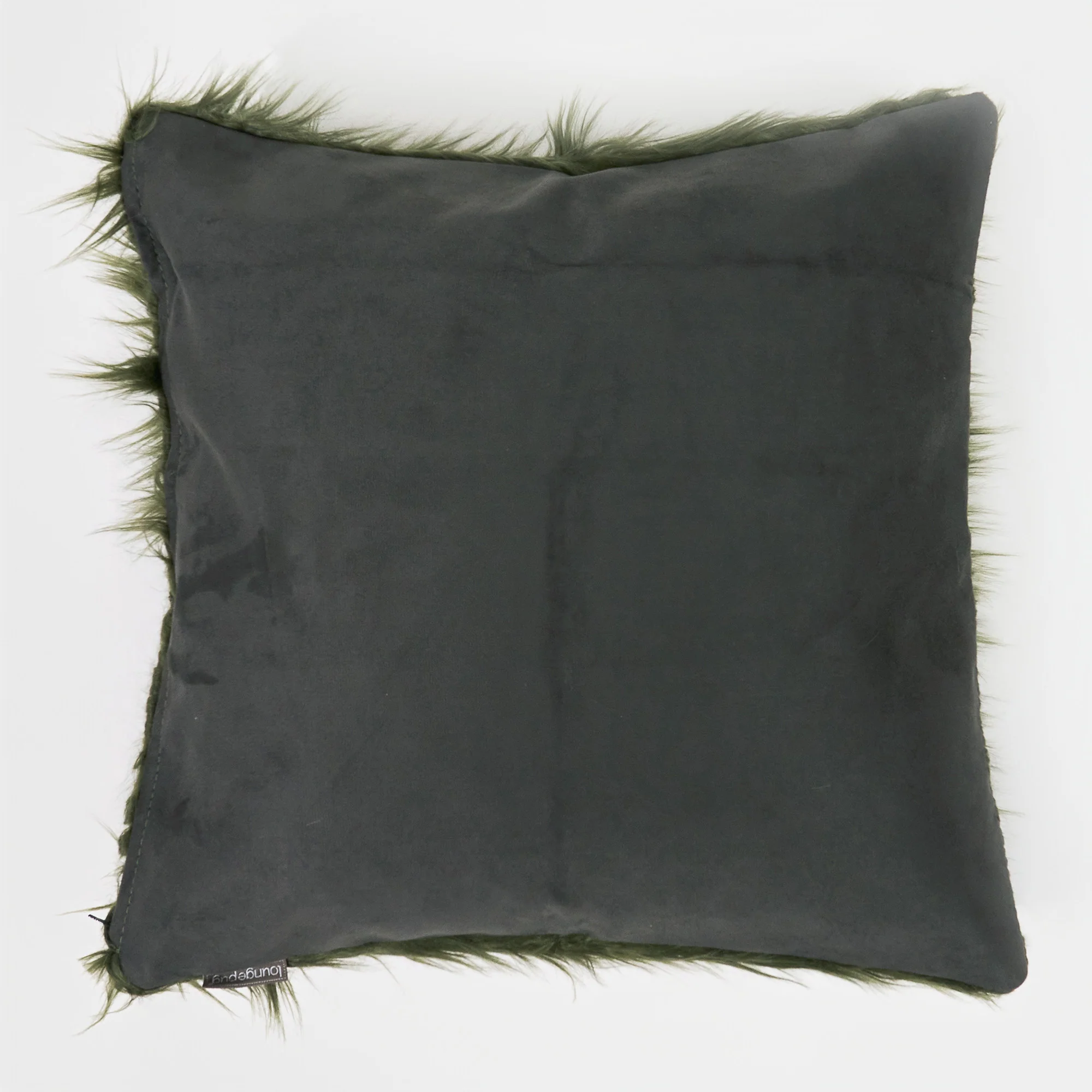 Extra Große Dekokissen / Sofa Kissenbezug 70 x 70cm - Mongolisches Kunstfell Salbeigrün - Image 2