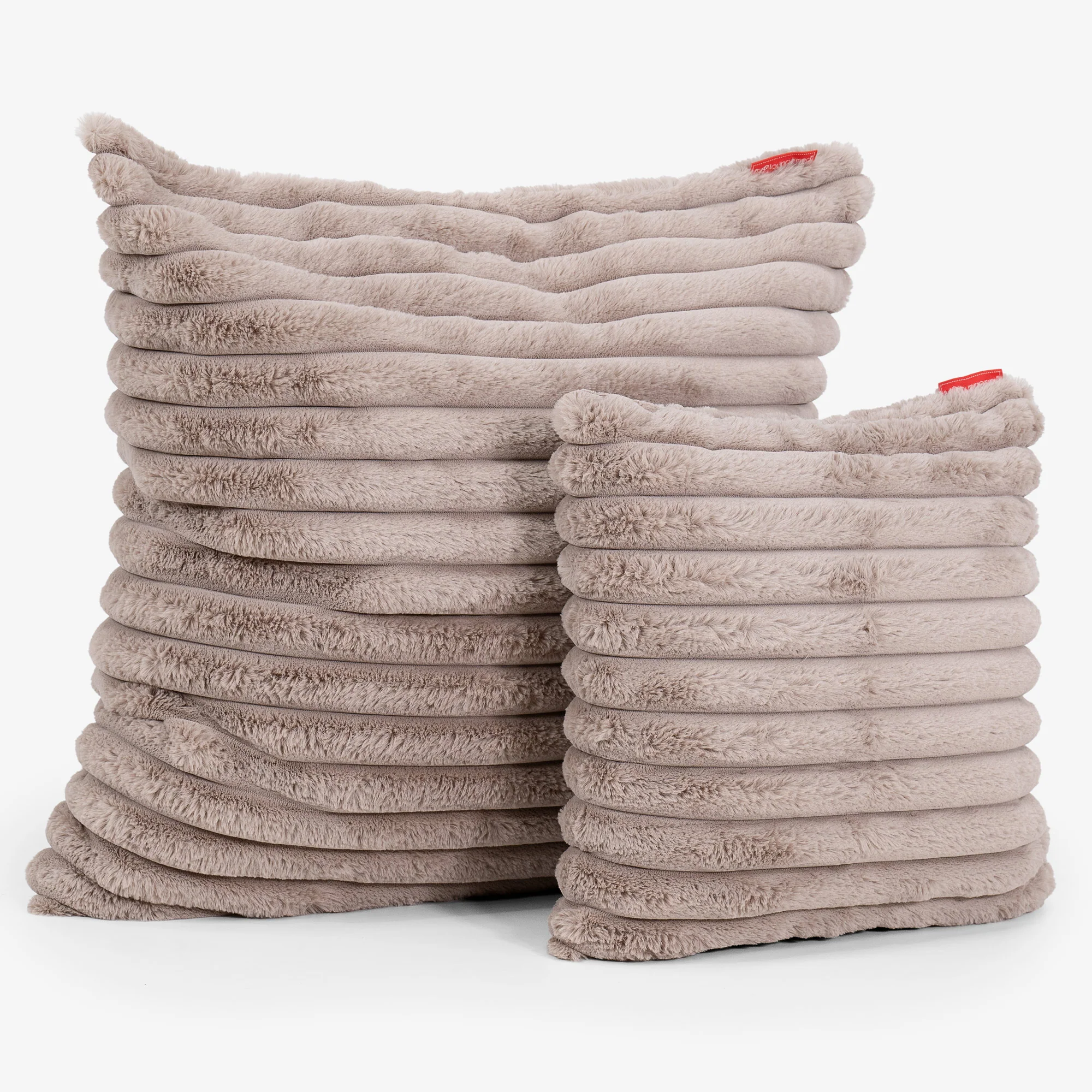 Extra Große Dekokissen / Sofa Kissenbezug 70 x 70cm - Ultra Plüsch Cord Nerzfarben - Image 2