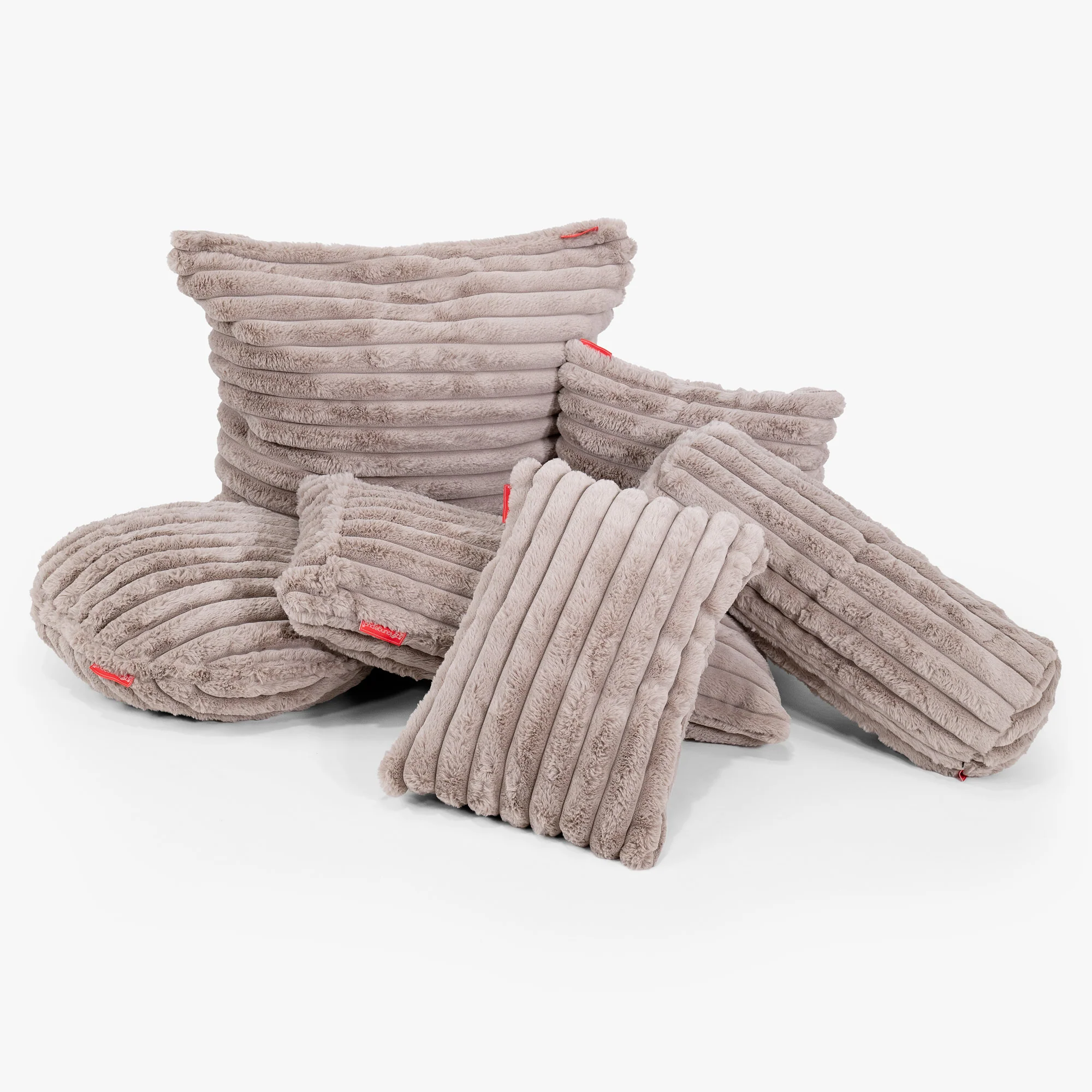 Extra Große Dekokissen / Sofa Kissenbezug 70 x 70cm - Ultra Plüsch Cord Nerzfarben - Image 3