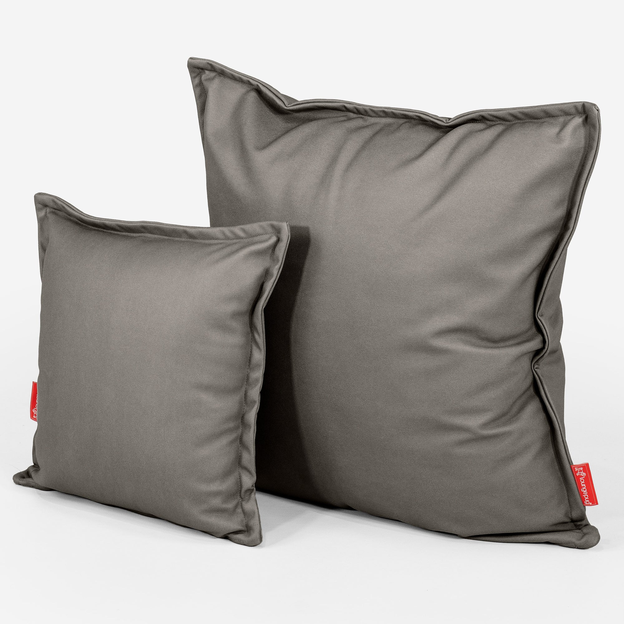 Extra Große Dekokissen / Sofa Kissenbezug 70 x 70cm - Veganes Leder Grau - Image 2