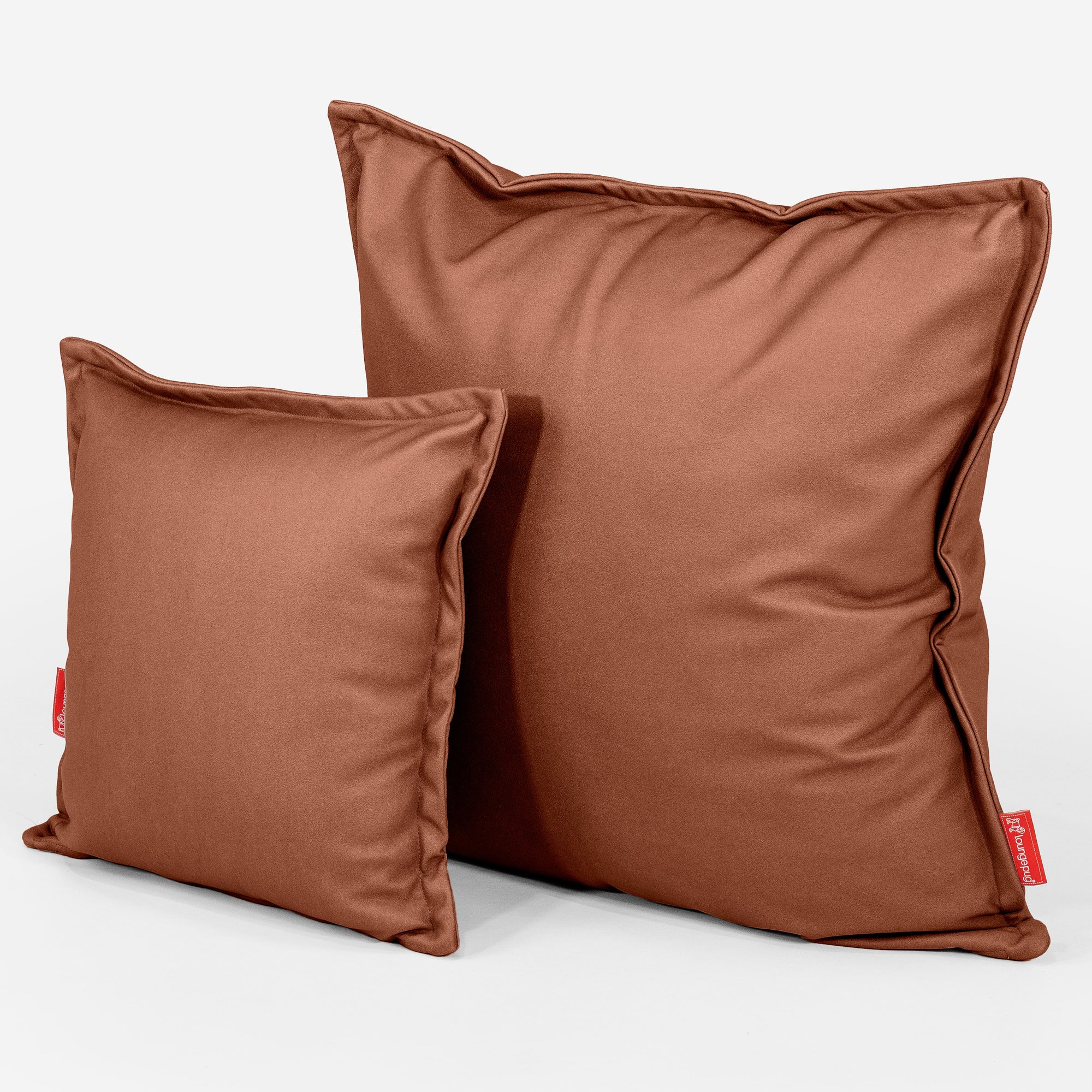 Extra Große Dekokissen / Sofa Kissenbezug 70 x 70cm - Veganes Leder Kastanienbraun - Image 2