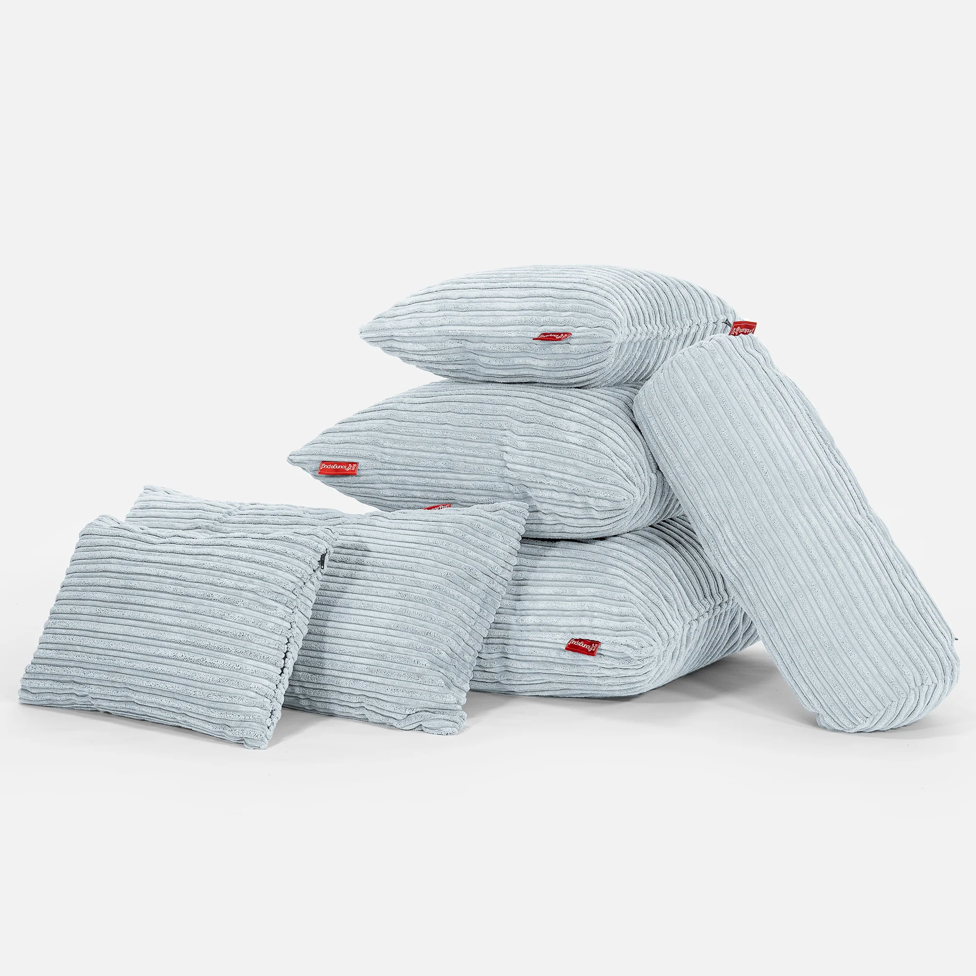 Extra Große Dekokissen / Sofa Kissenbezug 70 x 70cm - Cord Baby Blau - Image 4
