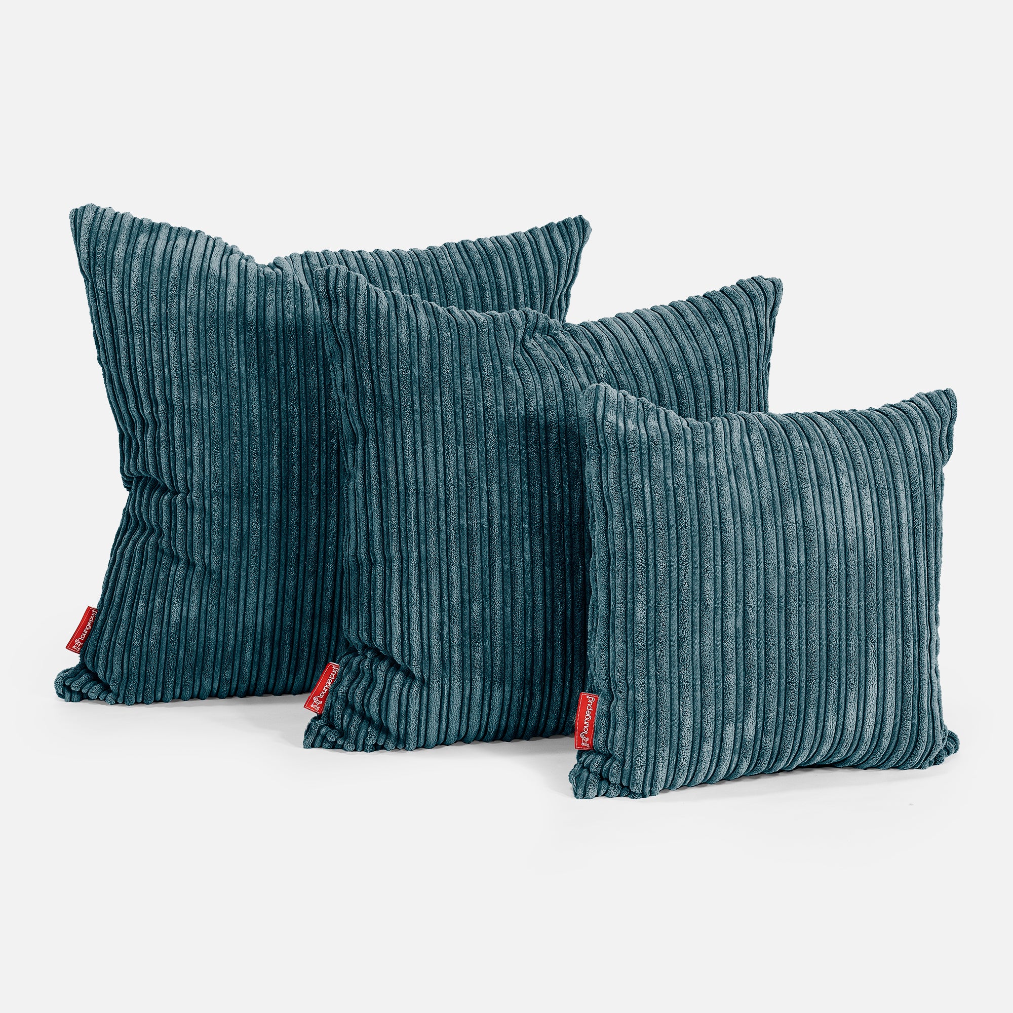 Extra Große Dekokissen / Sofa Kissenbezug 70 x 70cm - Cord Blaugrün - Image 2