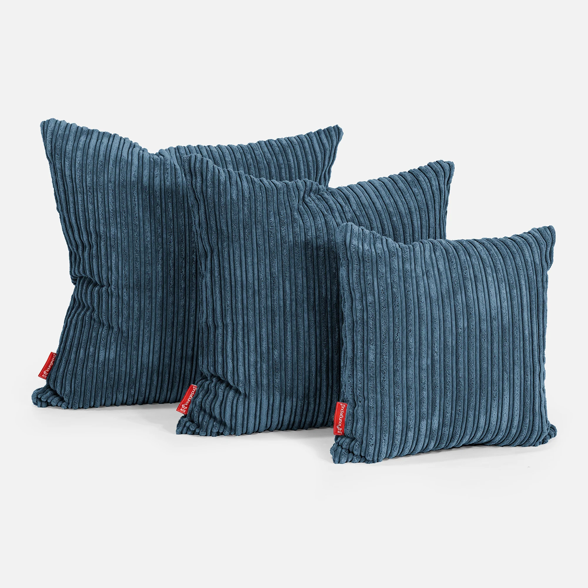 Extra Große Dekokissen / Sofa Kissenbezug 70 x 70cm - Cord Marineblau - Image 2