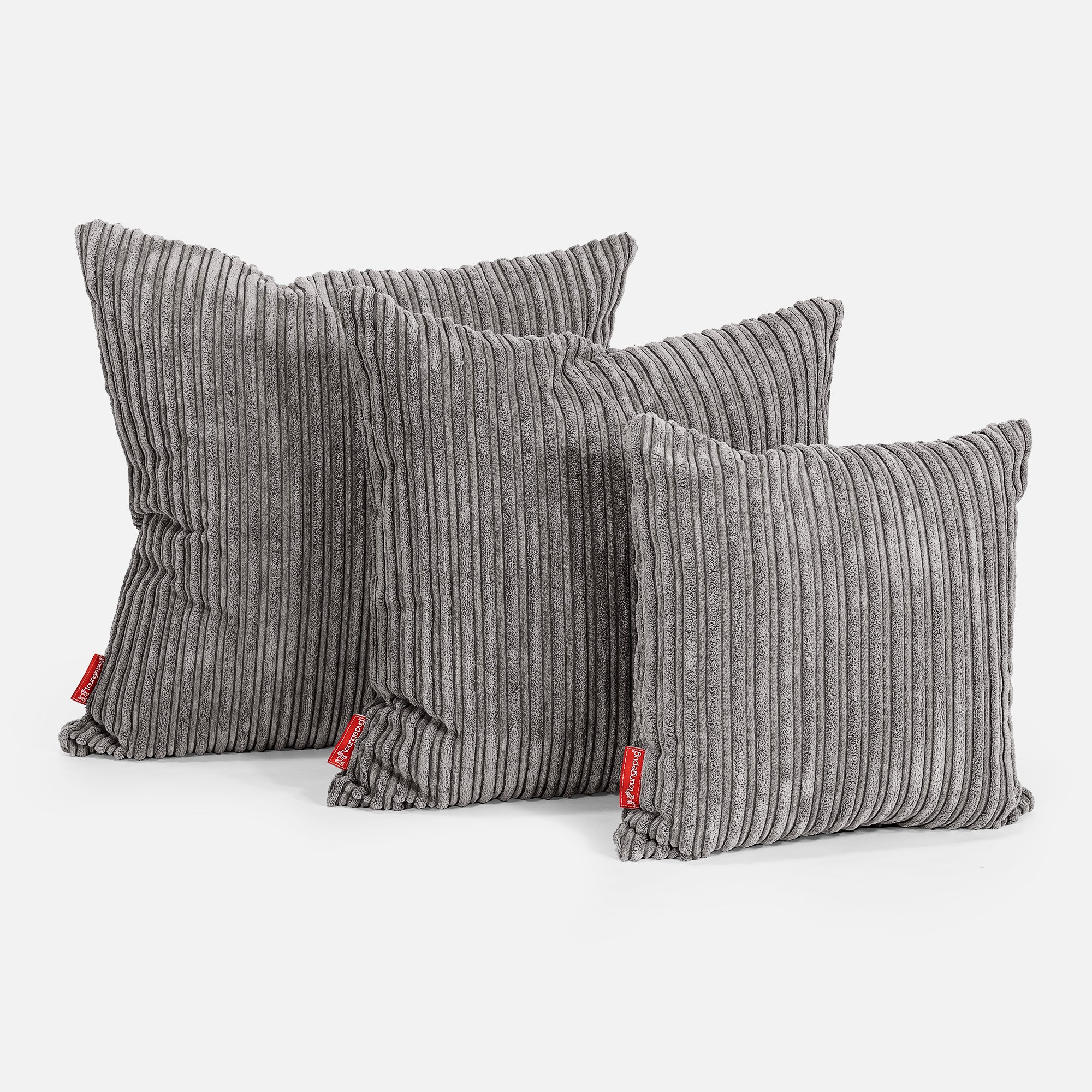 Extra Große Dekokissen / Sofa Kissenbezug 70 x 70cm - Cord Graphitgrau - Image 2
