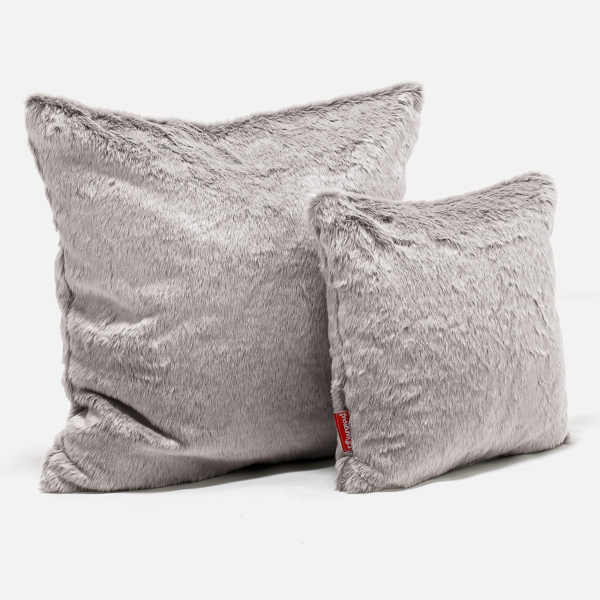 Extra Große Dekokissen / Sofa Kissenbezug 70 x 70cm - Kaninchen Kunstfell Hellgrau - Image 2