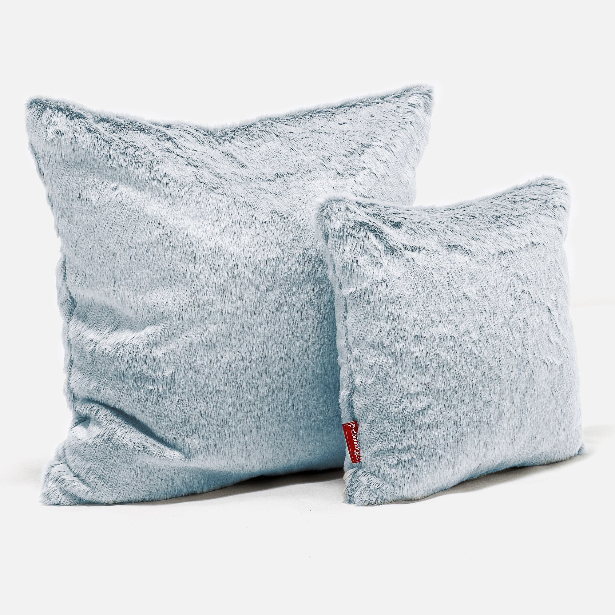 Extra Große Dekokissen / Sofa Kissenbezug 70 x 70cm - Kaninchen Kunstfell Pastellblau - Image 2