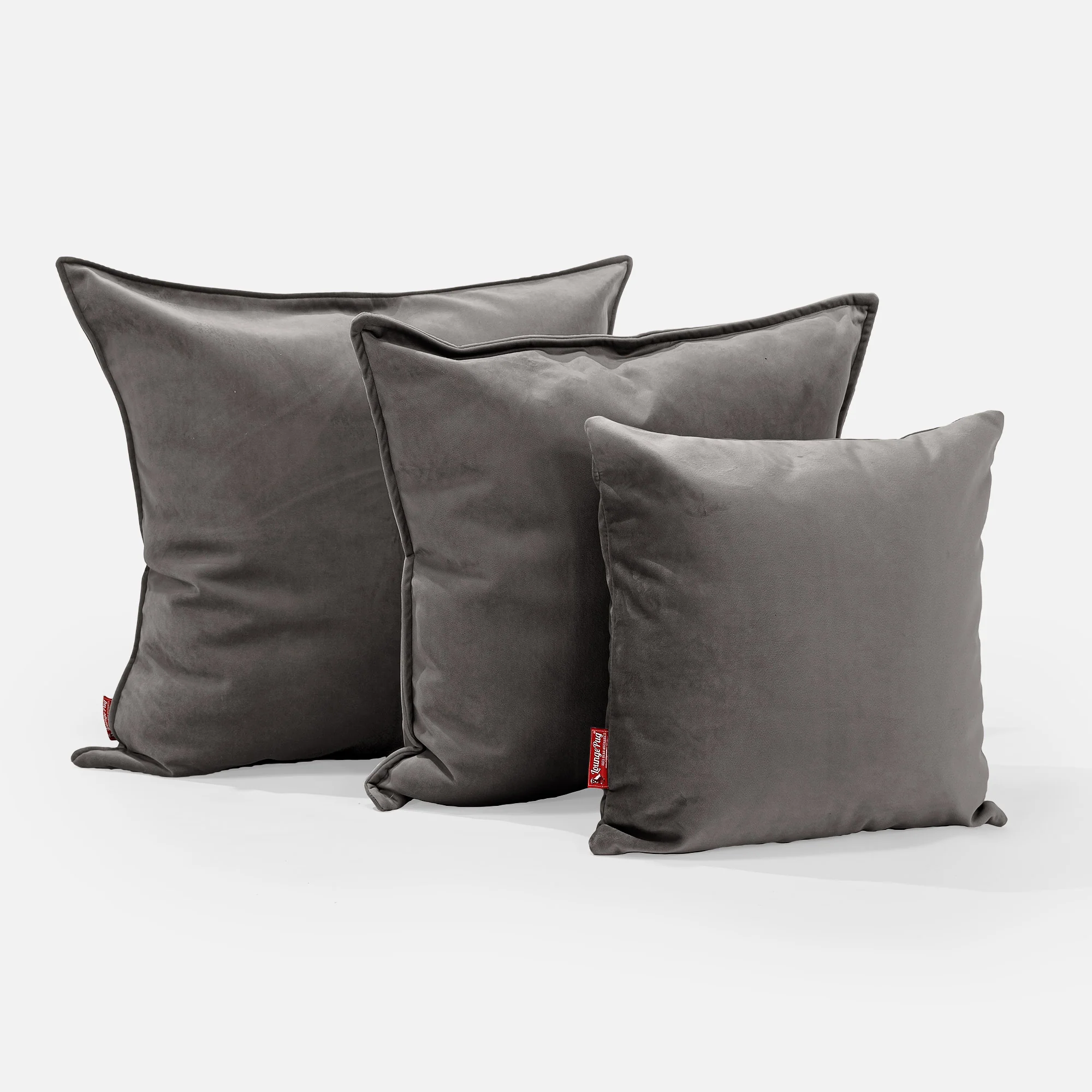 Extra Große Dekokissen / Sofa Kissenbezug 70 x 70cm - Samt Schiefergrau - Image 2