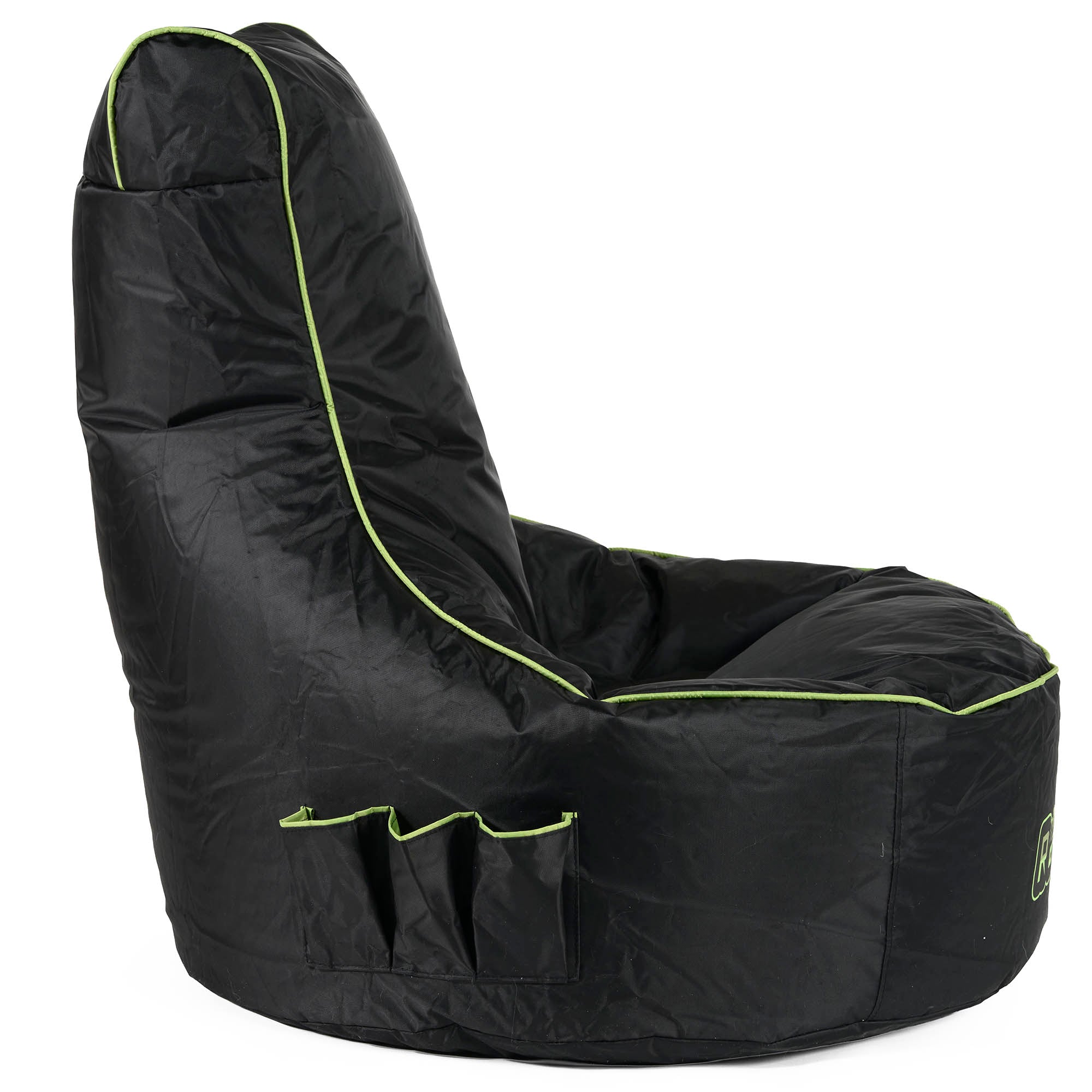 Gaming Sitzsack im Autositz-Stil - Schwarz / Grün - Image 3