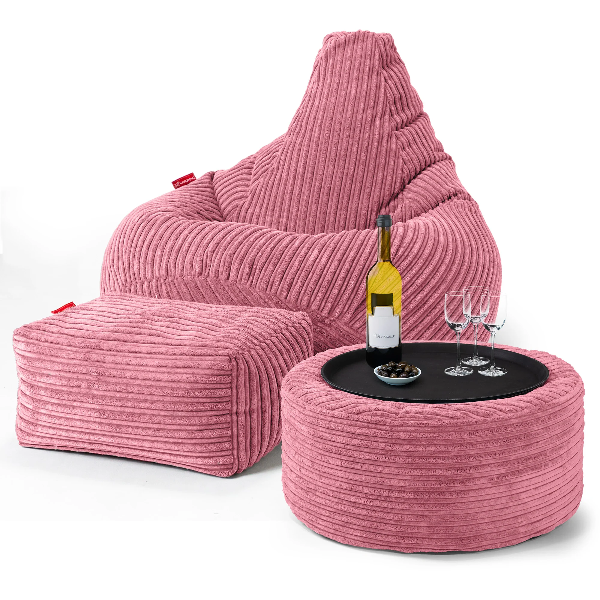 Gaming Sitzsack Sessel - Cord Koralle - Image 3