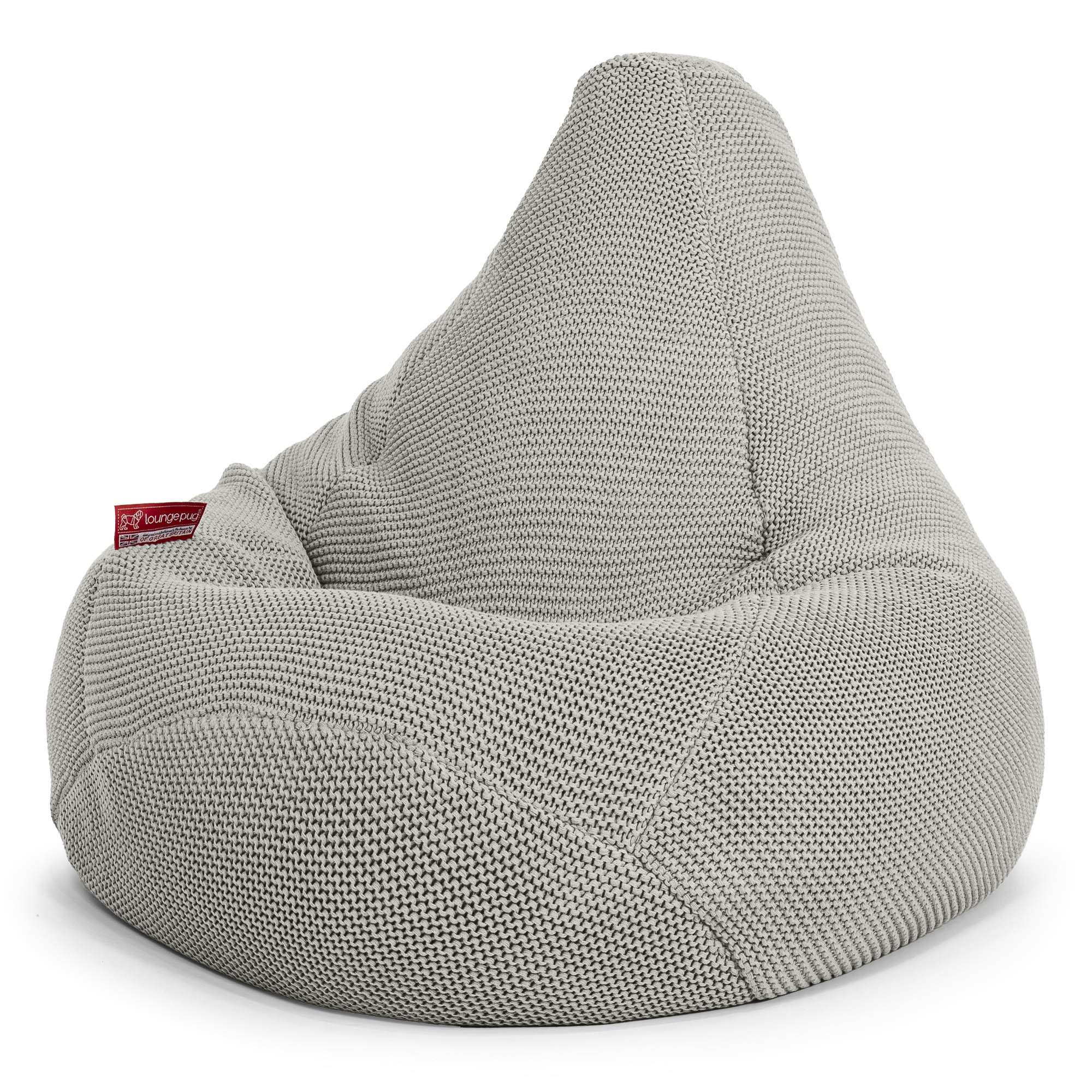 Gaming Sitzsack Sessel - Ellos Grobgestrickt Grau - Image 2