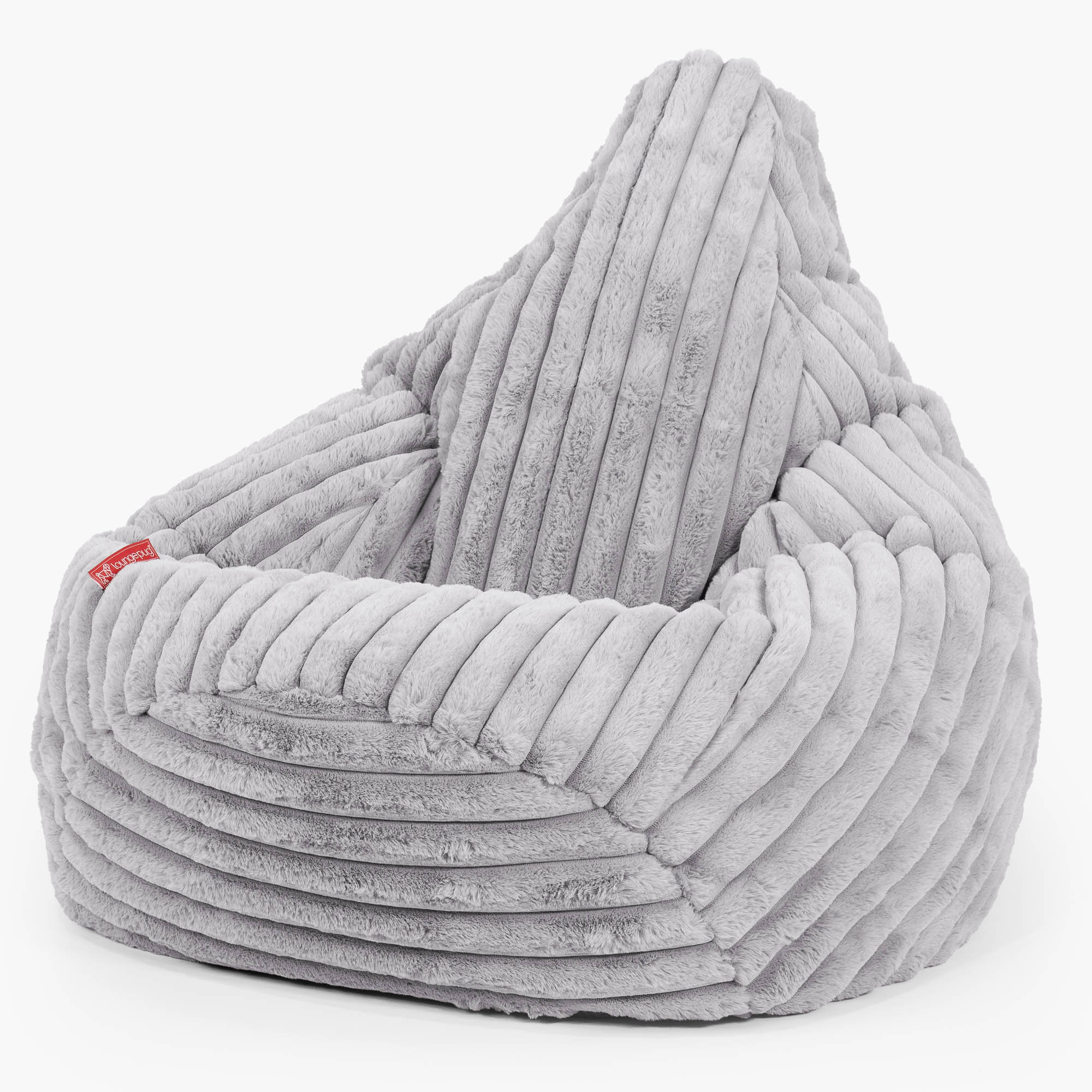 Gaming Sitzsack Sessel - Ultra Plüsch Cord Grau - Image 2