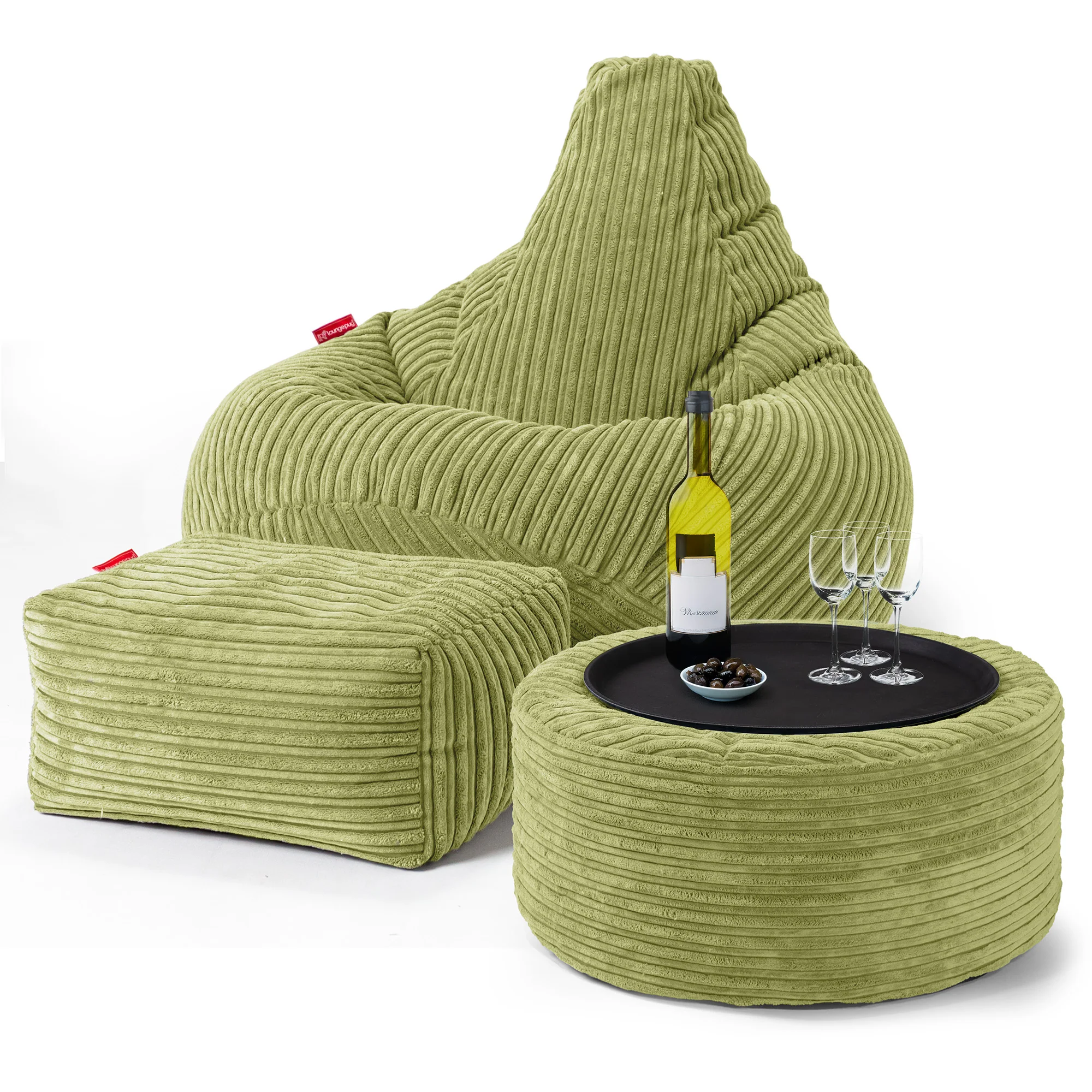 Gaming Sitzsack Sessel - Cord Hellgrün - Image 3
