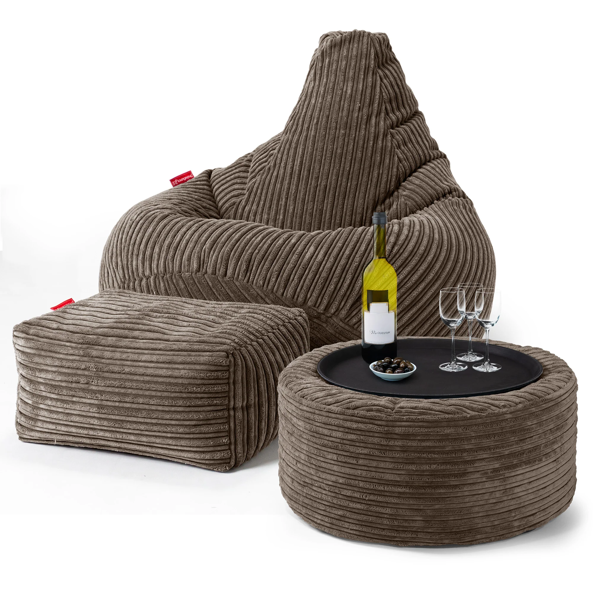 Gaming Sitzsack Sessel - Cord Mocca - Image 3