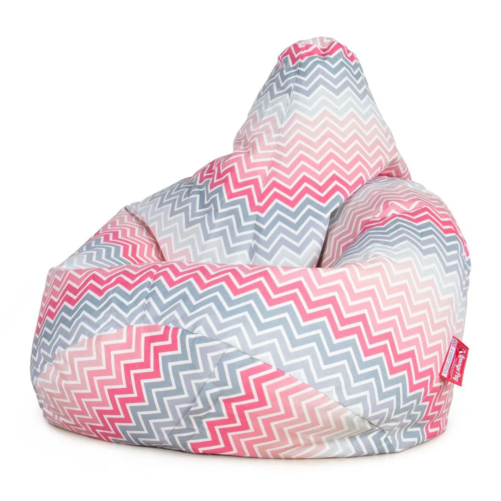 Gaming Sitzsack Sessel - Geometrische Druck Chevron Pink - Image 5