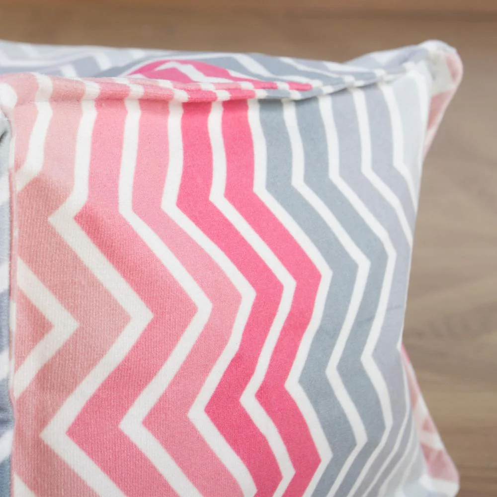 Gaming Sitzsack Sessel - Geometrische Druck Chevron Pink - Image 6