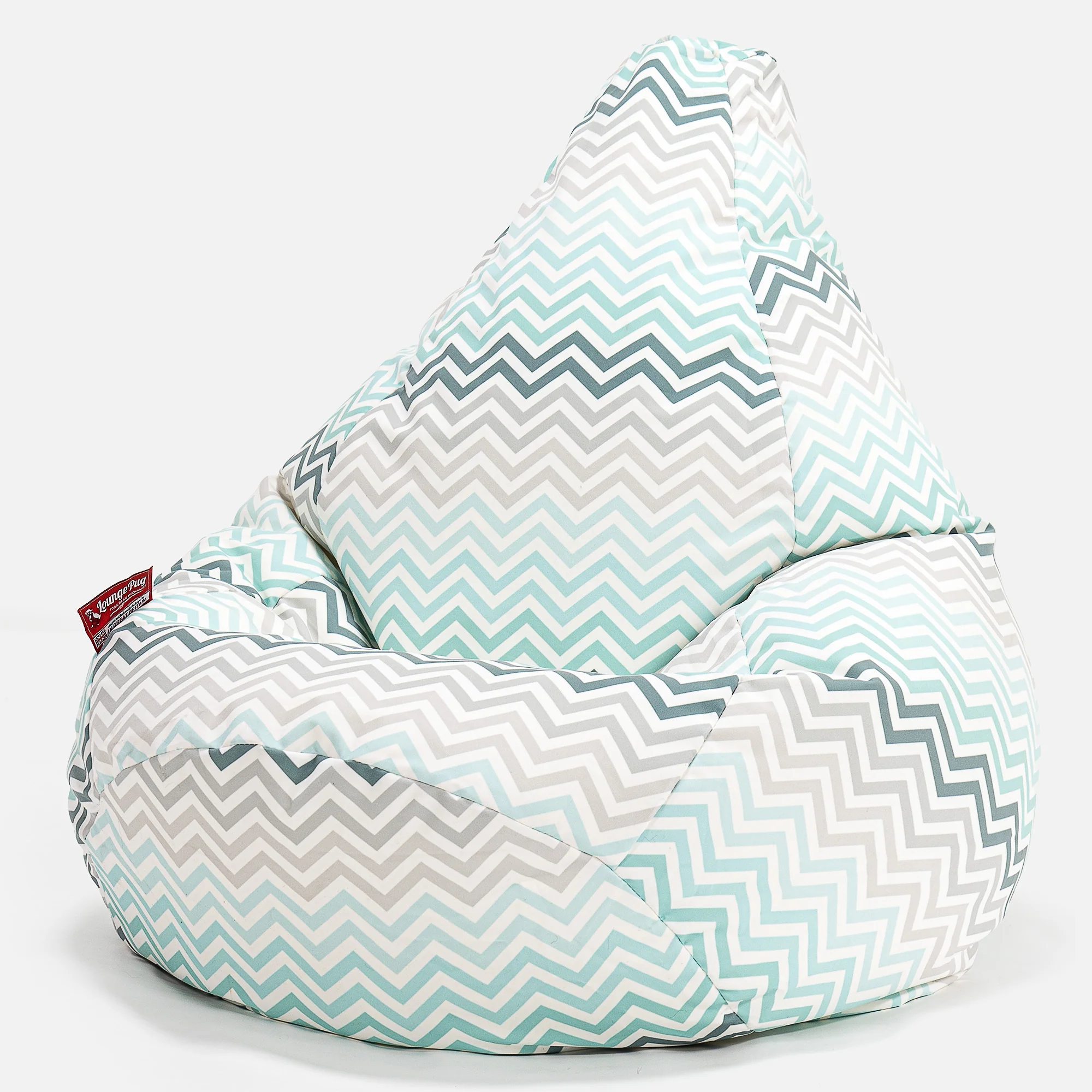 Gaming Sitzsack Sessel - Geometrische Druck Chevron Türkis - Image 2