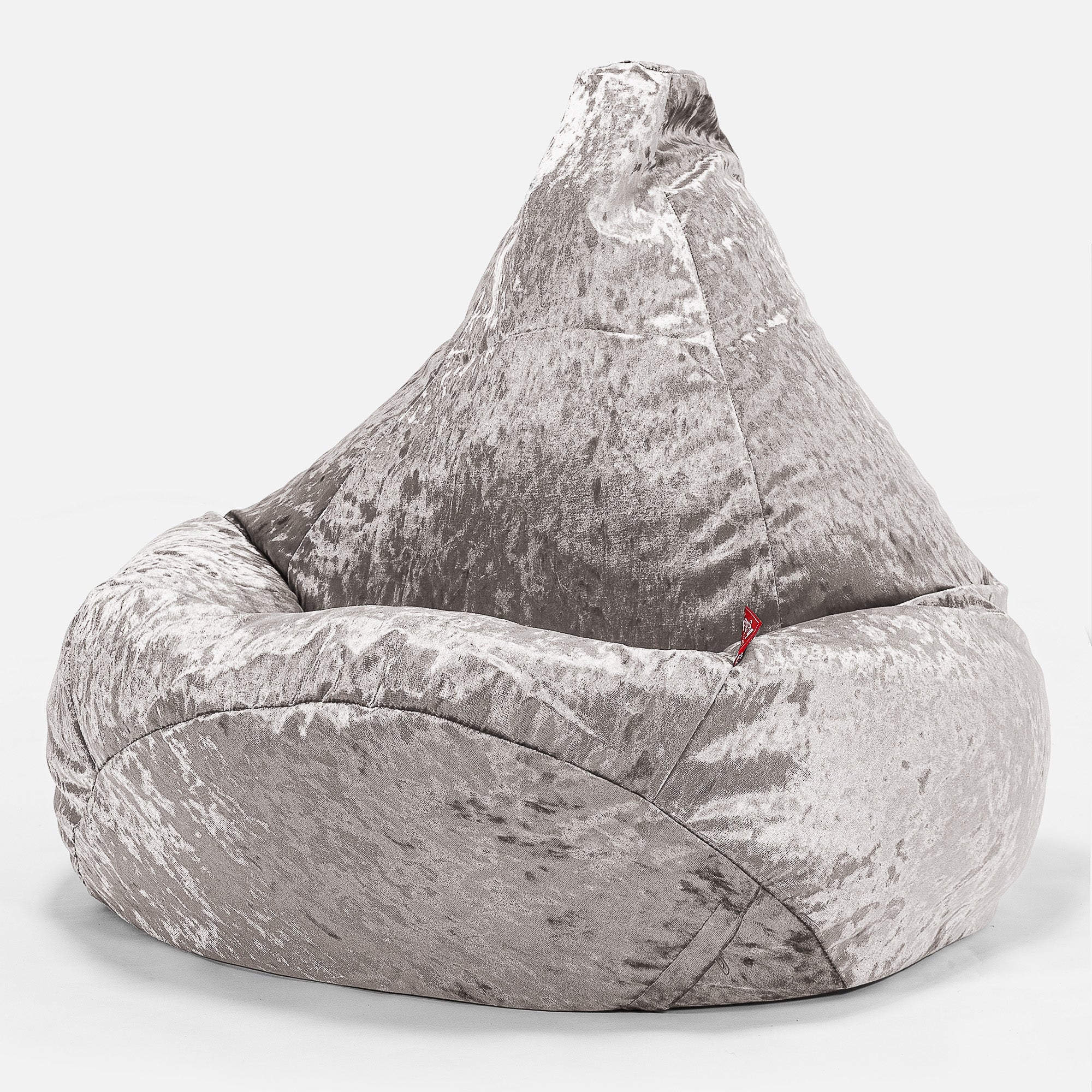 Gaming Sitzsack Sessel - Retro-Samt Silber - Image 2