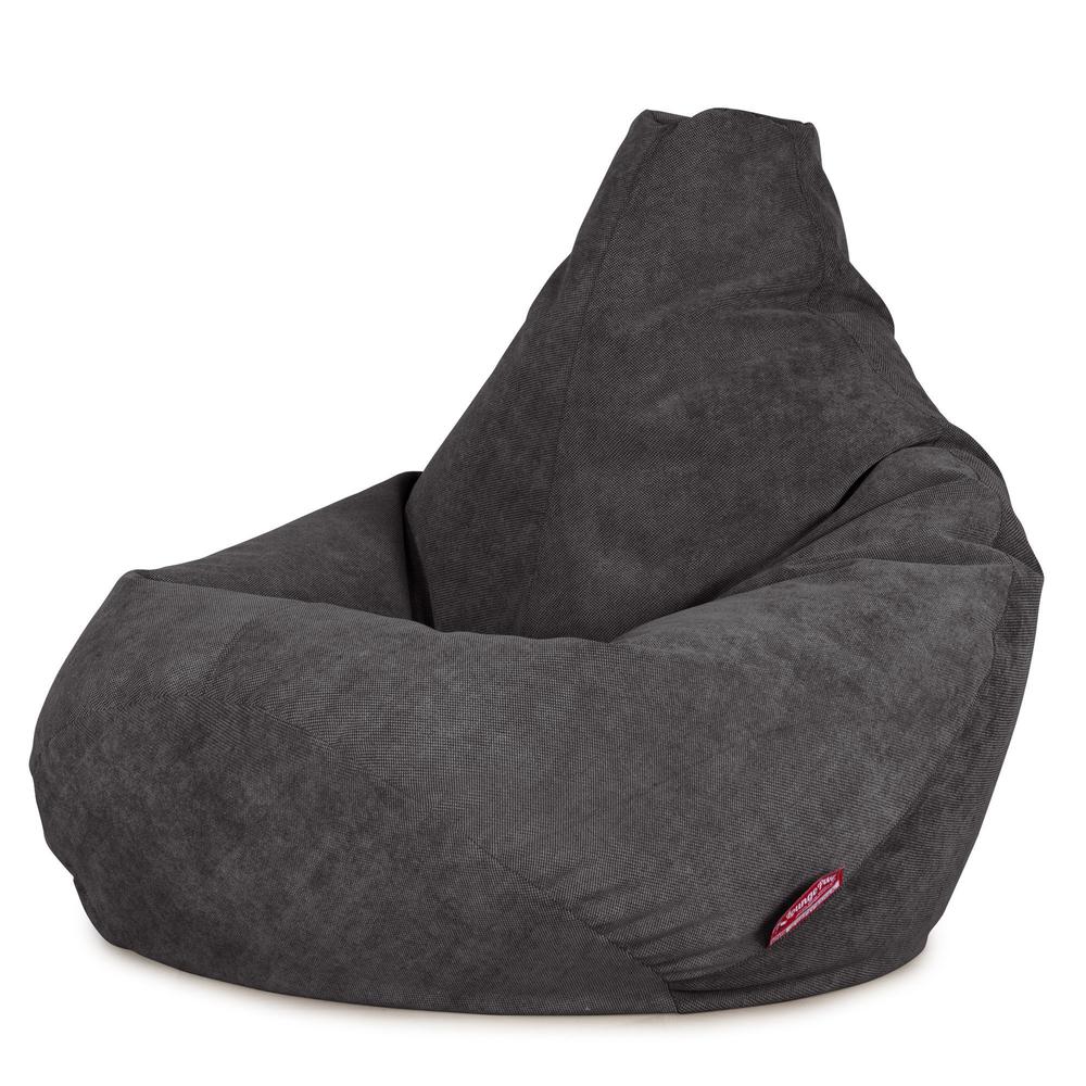 Gaming Sitzsack Sessel - Waffelgewebe Schiefergrau - Image 3