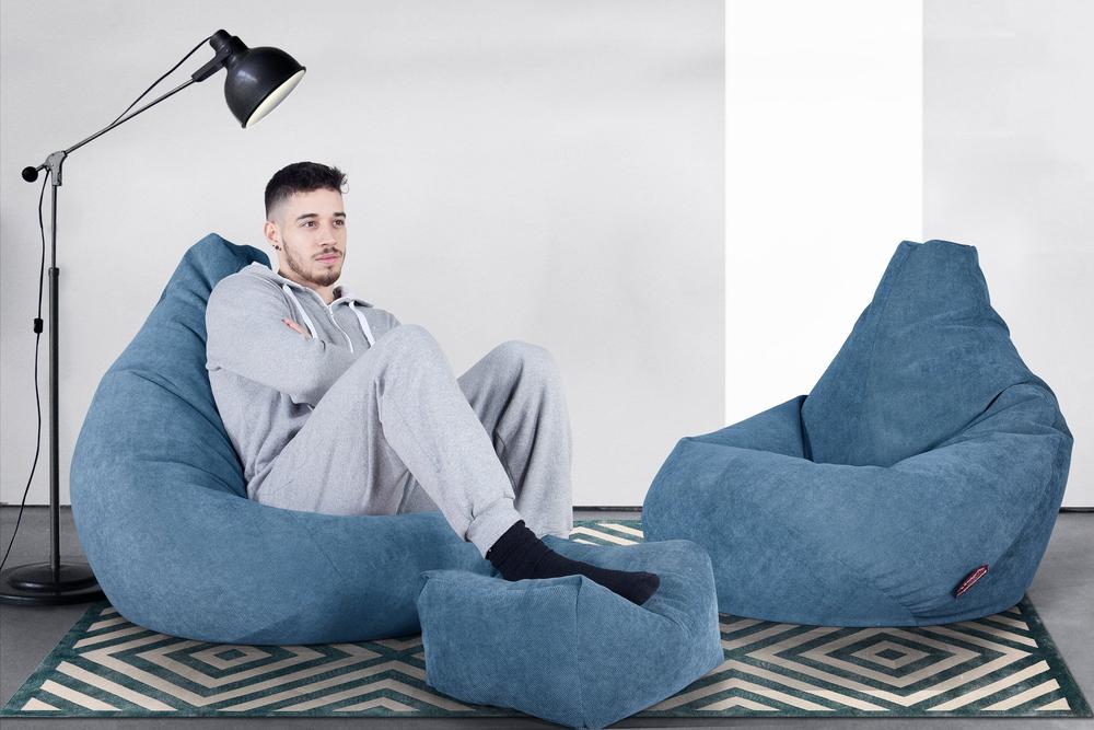 Gaming Sitzsack Sessel - Waffelgewebe Türkis - Image 2
