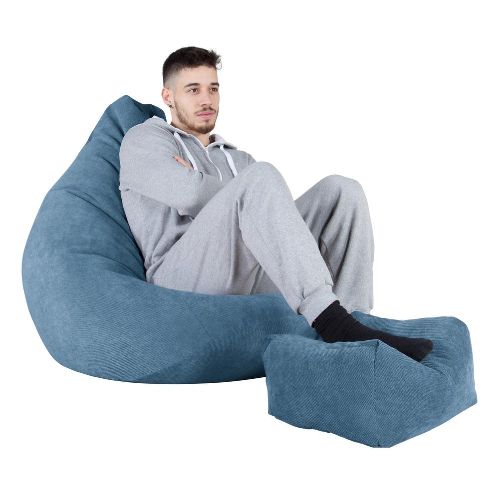Gaming Sitzsack Sessel - Waffelgewebe Türkis - Image 4