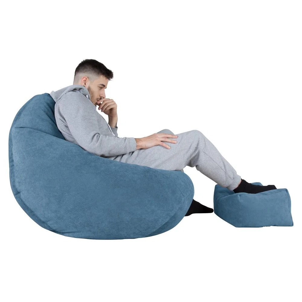 Gaming Sitzsack Sessel - Waffelgewebe Türkis - Image 5