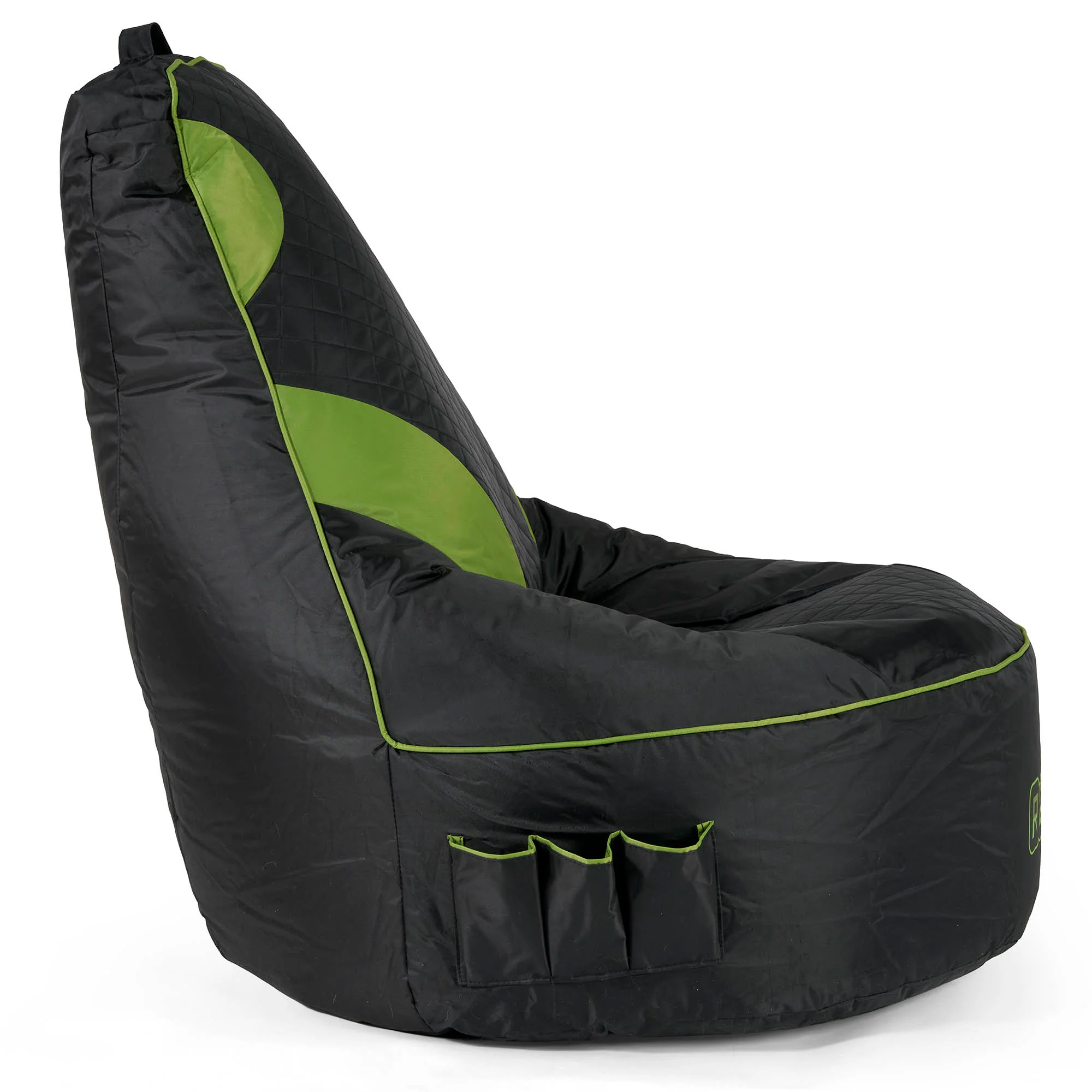 Gesteppter Gaming Sitzsack - Schwarz / Grün - Image 2