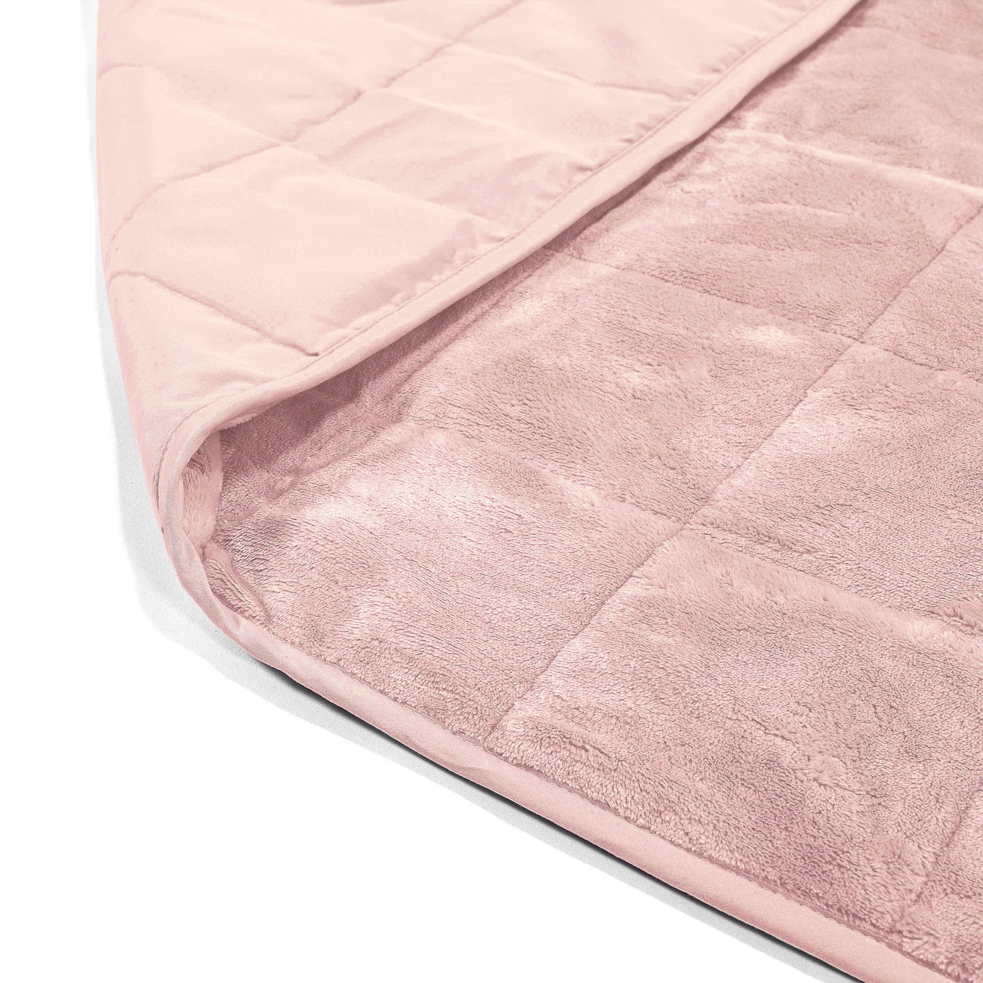 Gewichtsdecke für Erwachsene - Flanell-Fleece Blassrosa - Image 2