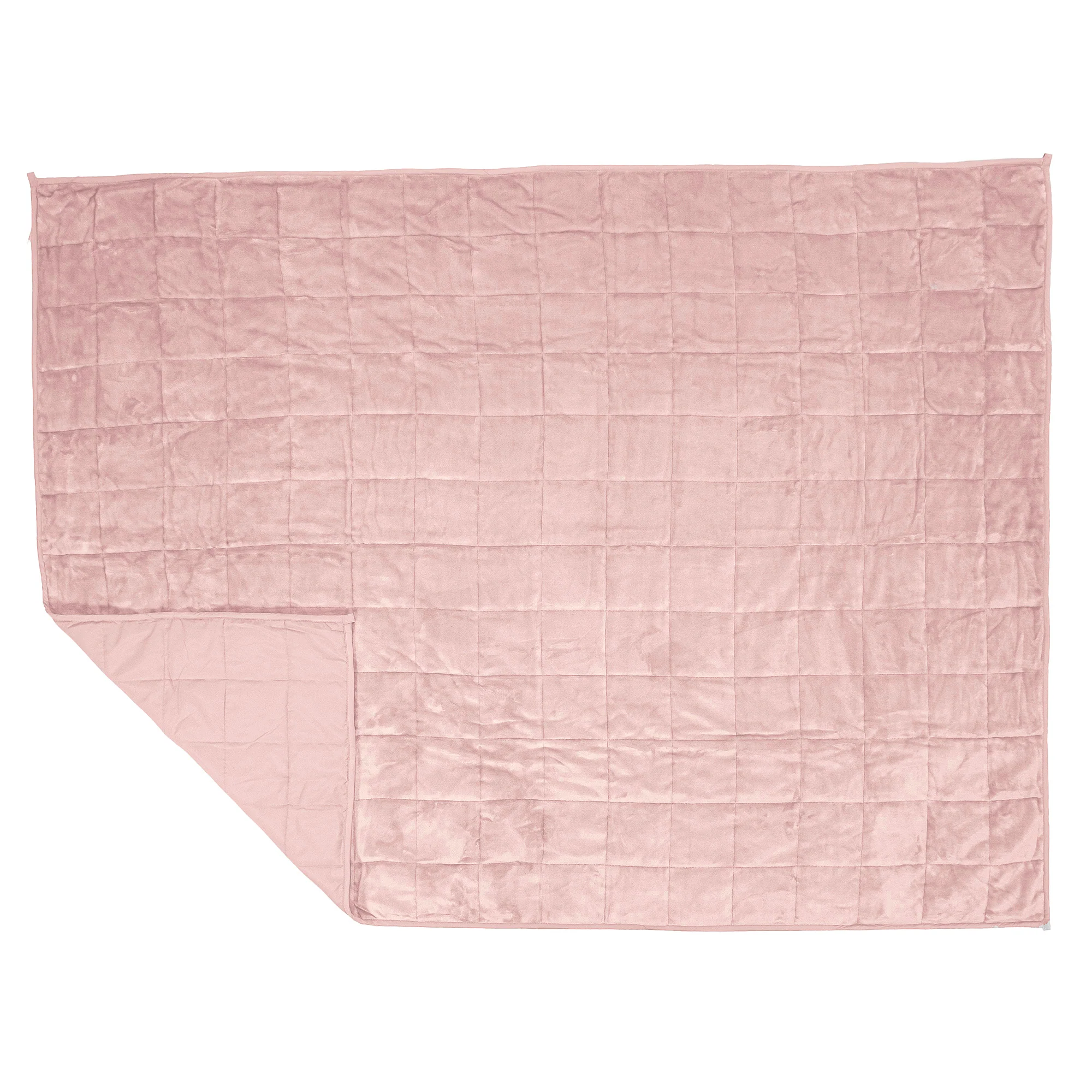 Gewichtsdecke für Erwachsene - Flanell-Fleece Blassrosa - Image 3