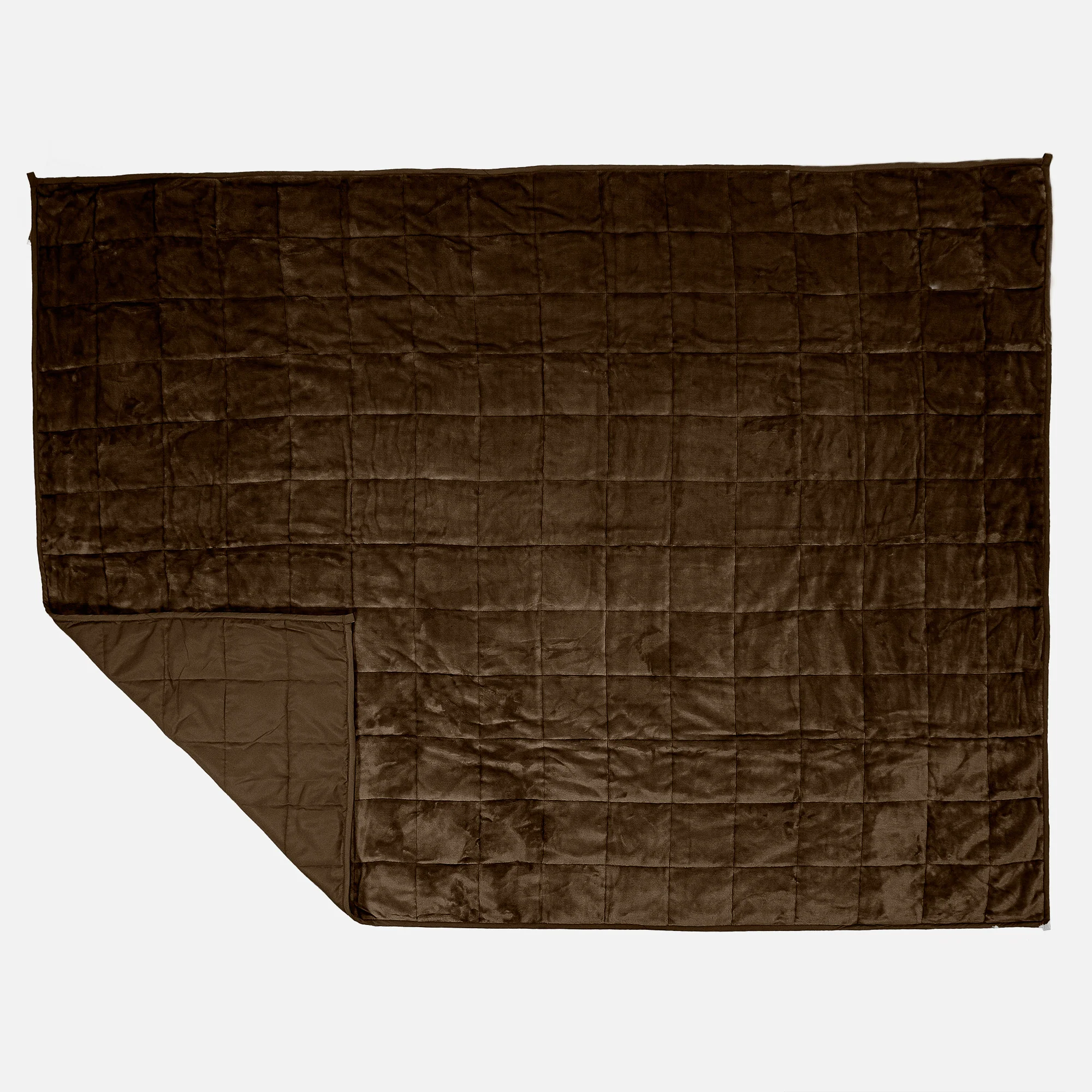 Gewichtsdecke für Erwachsene - Flanell-Fleece Braungrau - Image 3