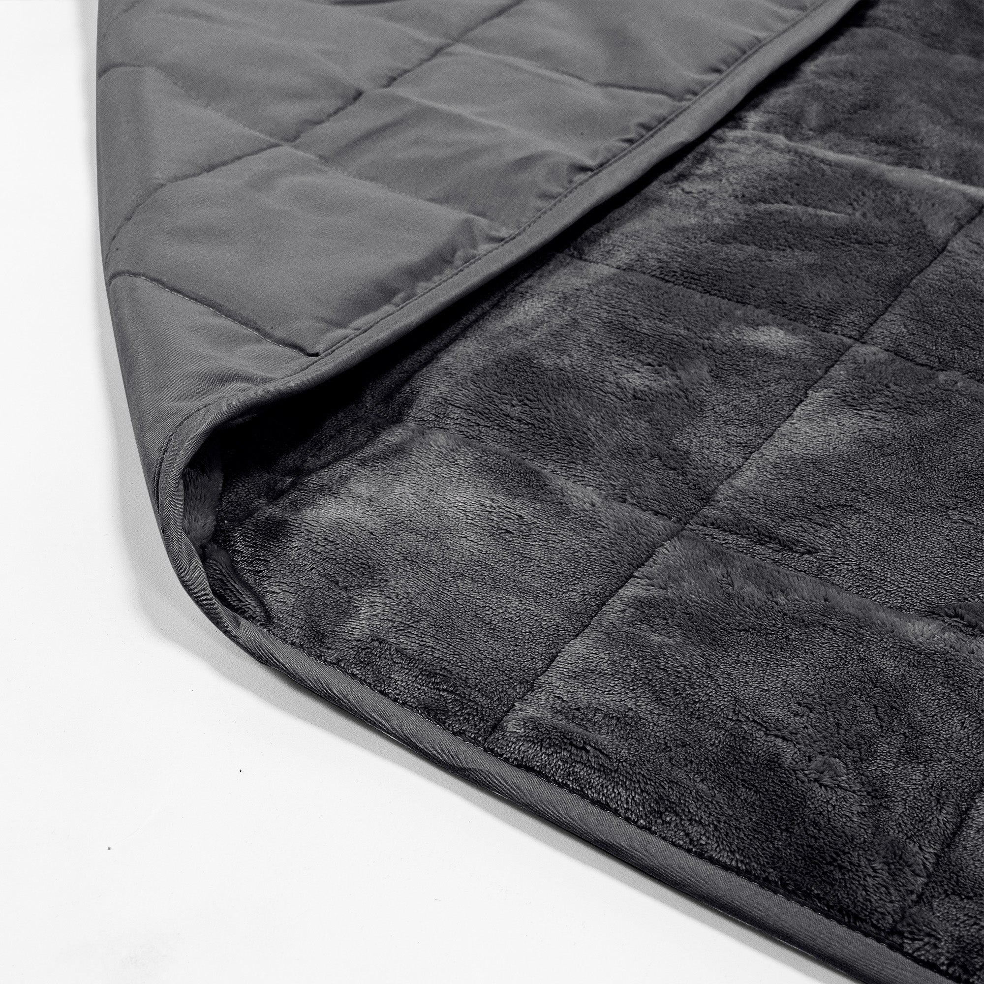 Gewichtsdecke für Erwachsene - Flanell-Fleece Grau - Image 2