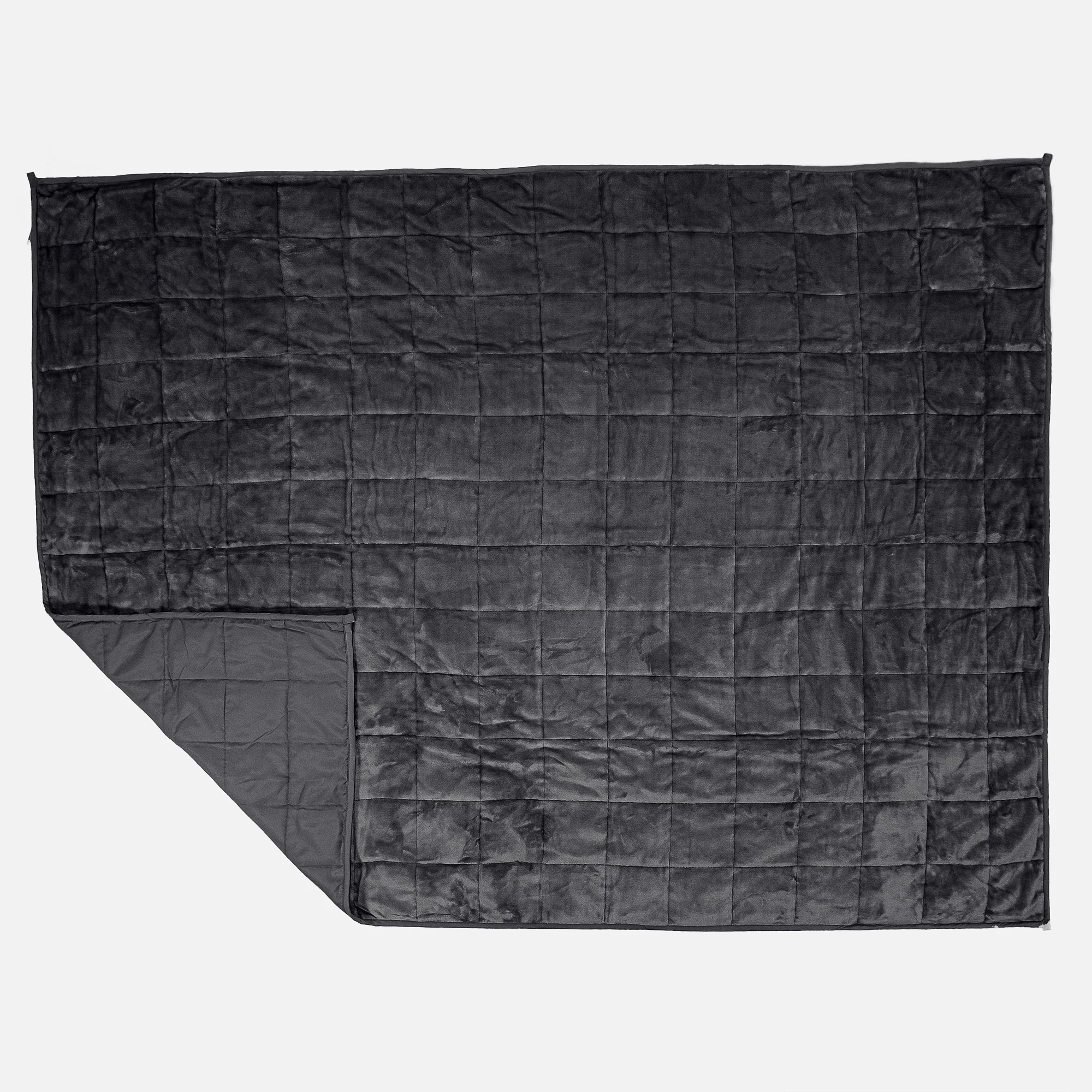 Gewichtsdecke für Erwachsene - Flanell-Fleece Grau - Image 3