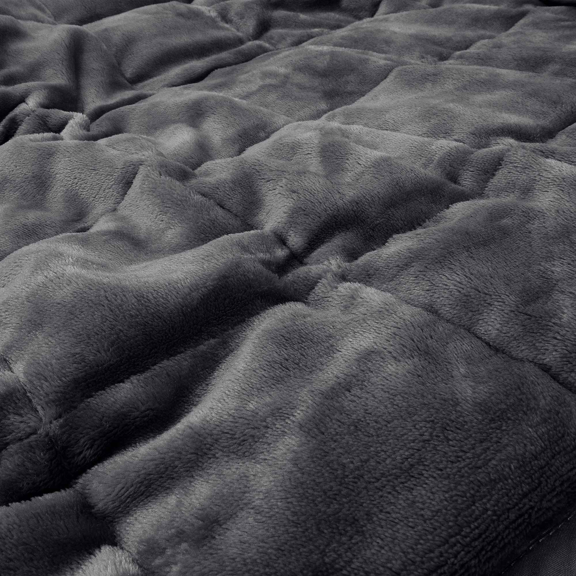 Gewichtsdecke für Erwachsene - Flanell-Fleece Grau - Image 4