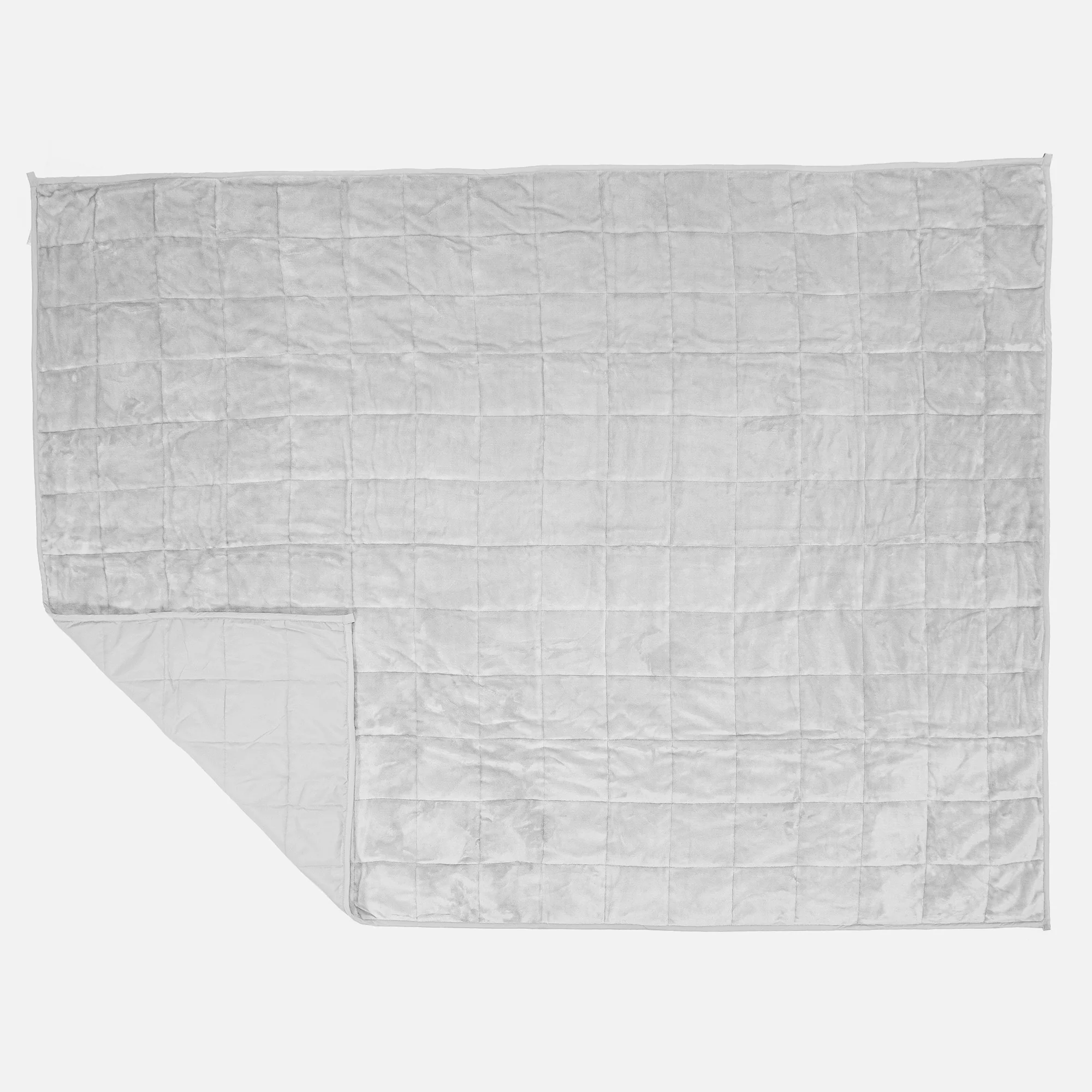 Gewichtsdecke für Erwachsene - Flanell-Fleece Hellgrau - Image 3