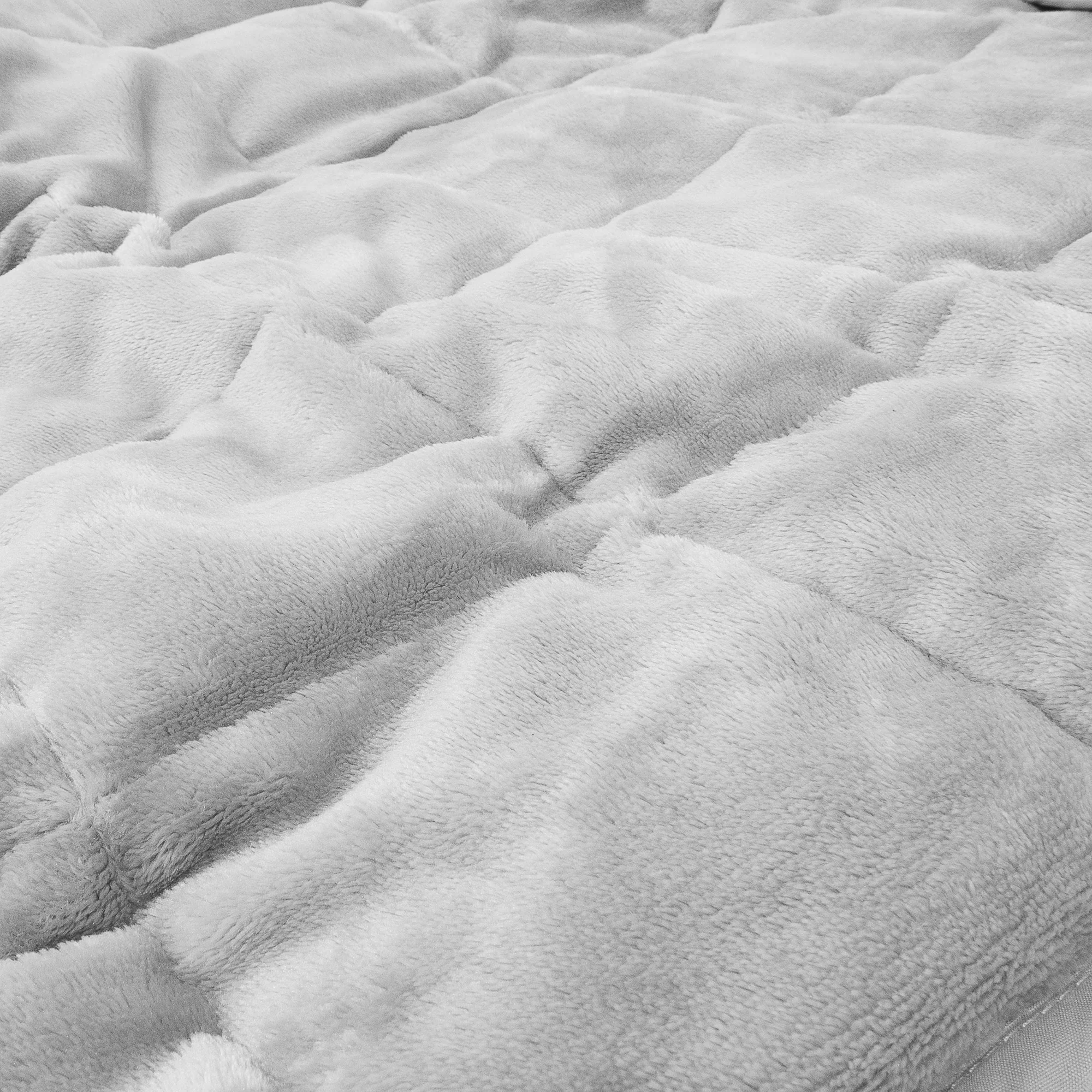 Gewichtsdecke für Erwachsene - Flanell-Fleece Hellgrau - Image 4